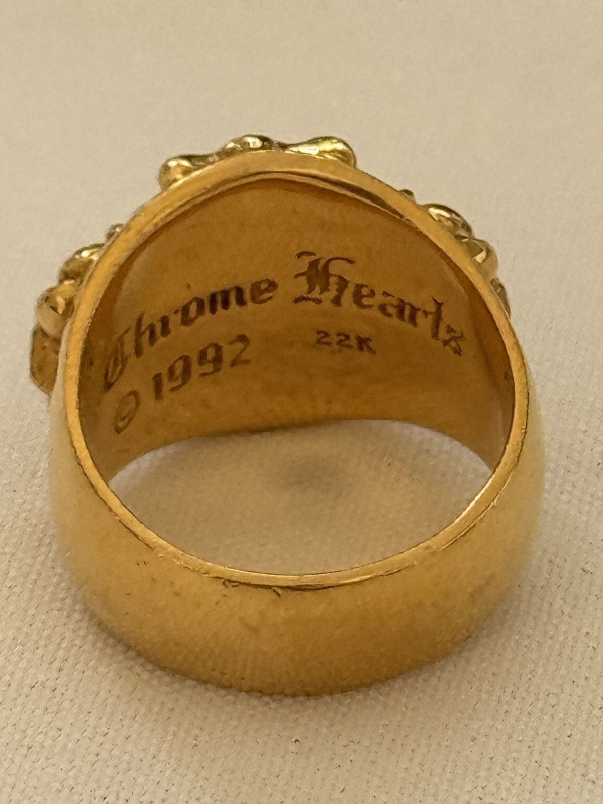 Chrome Hearts 22K GOLD DIAMOND RING Size ONE SIZE - 7 Thumbnail