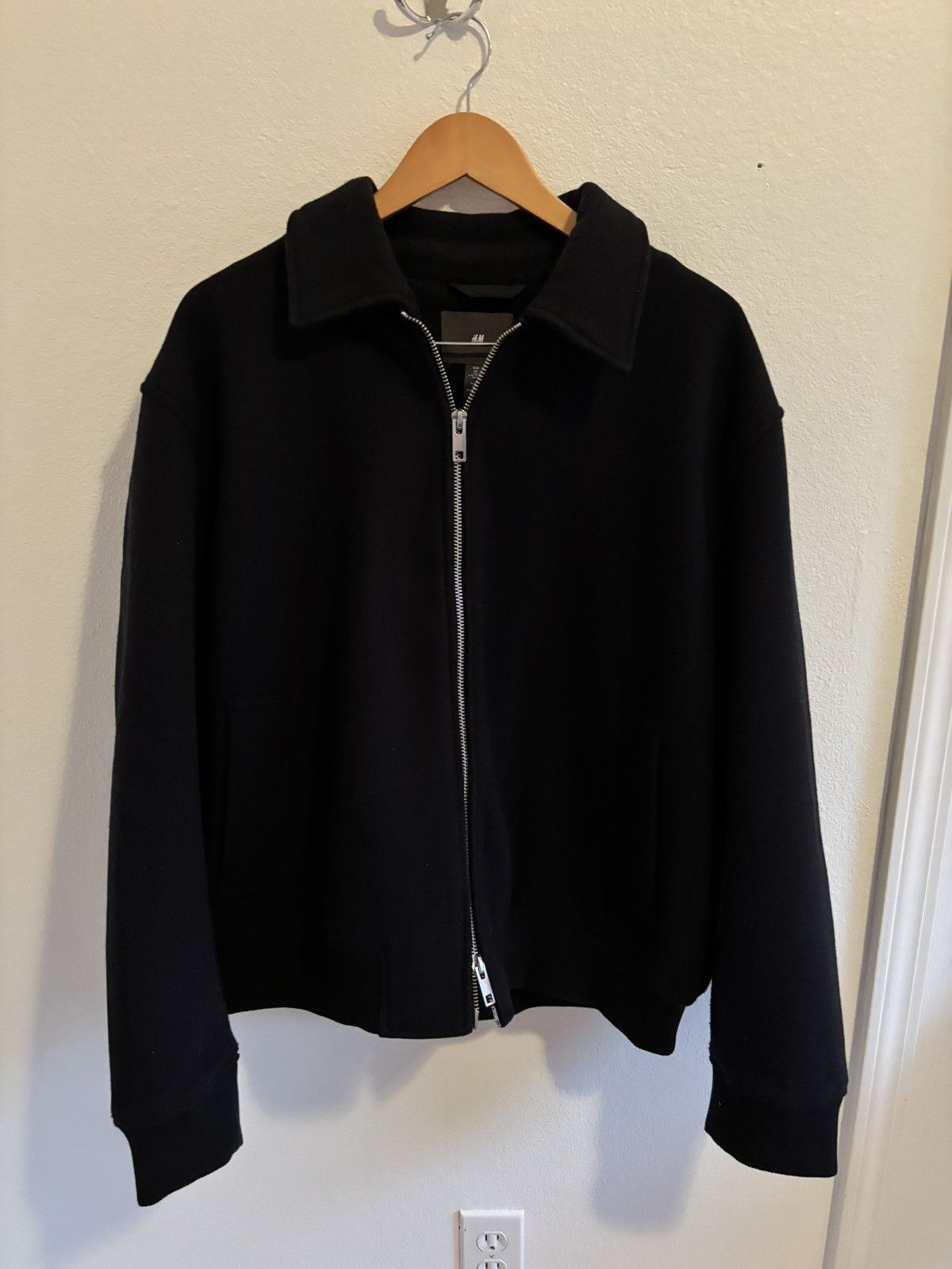 H&M Mens Navy Blue Jacket HM Mens XL double zipper Size US XL / EU 56 / 4 - 4 Thumbnail