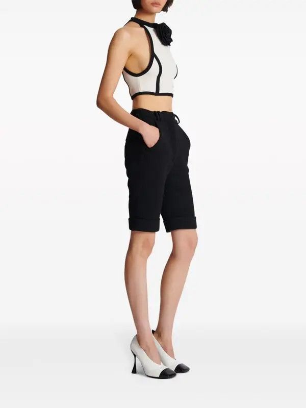 Balmain o1s1wg110825 High Rise Cycling Shorts in Black Size 27" / US 4 / IT 40 - 3 Thumbnail
