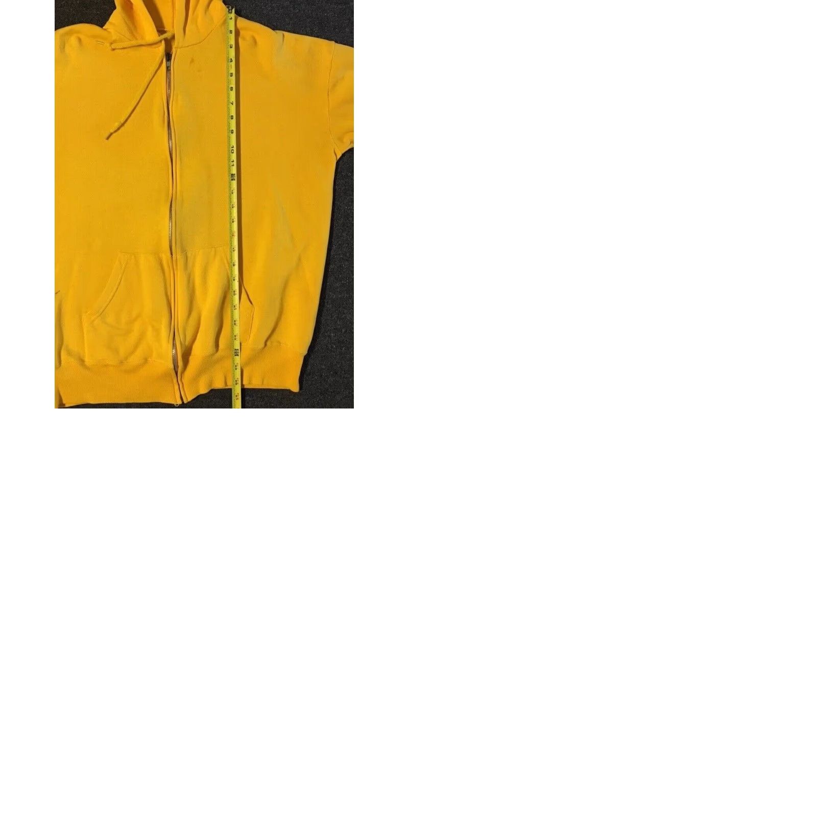 Vintage Vaporwave Sweatshirt Zip Hoodie M USA Yellow 70s 80s Vintage Distressed Grunge Punk Biker Skate Surf 90s Track Mens Size US M / EU 48-50 / 2 - 9 Thumbnail