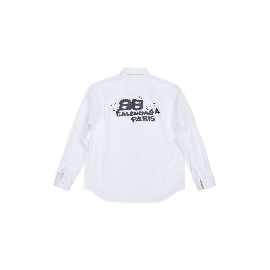 Balenciaga o1la1rc1a0625 Hand-Drawn Bb Icon Long Sleeve Shirt Size US M / EU 48-50 / 2 - 7 Thumbnail