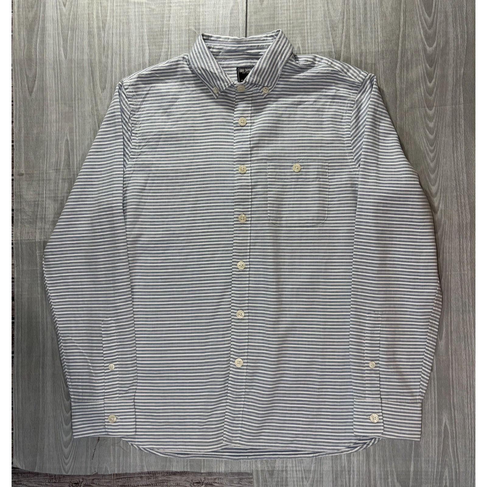 Todd Snyder Todd Snyder Linen blend beach Shirt sz M blue striped NWOT Size US M / EU 48-50 / 2 - 1 Thumbnail