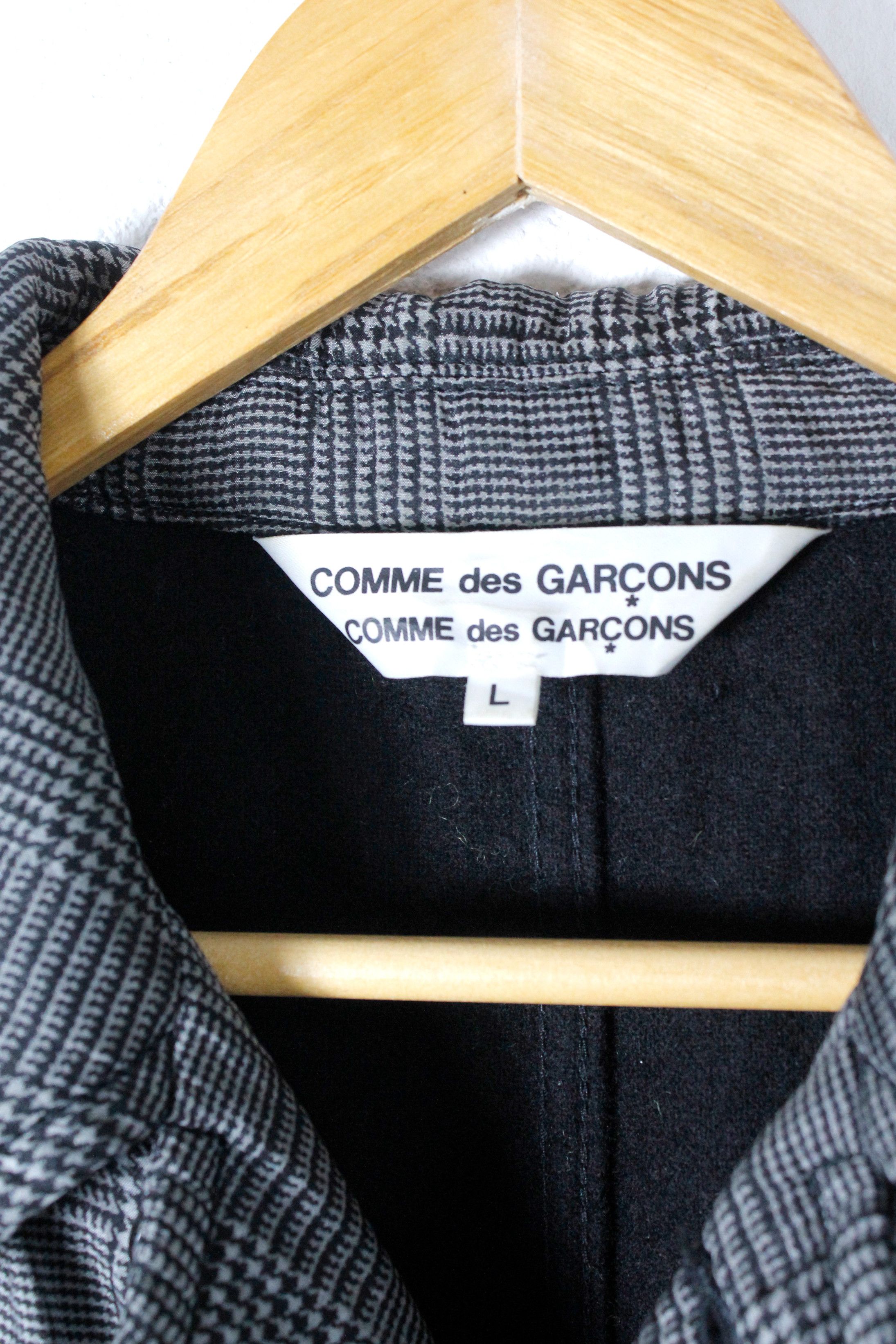 Comme des Garcons Womens Comme des Garcons Houndstooth Silk Nylon Coat Size L / US 10 / IT 46 - 3 Thumbnail