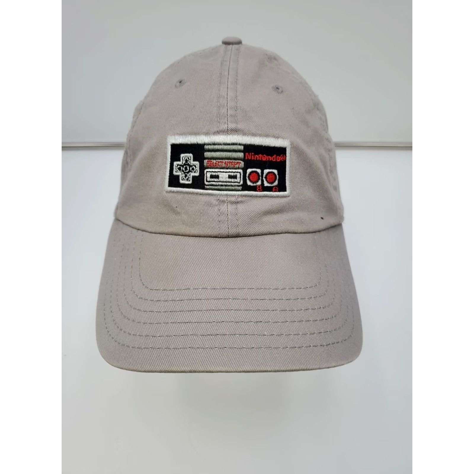 Nintendo Nintendo NES Embroidered Gray Strapback Hat Trucker 6-Panel Cap Video Gamer Mens One Size Cotton Adjustable Retro Cap Size ONE SIZE - 2 Thumbnail