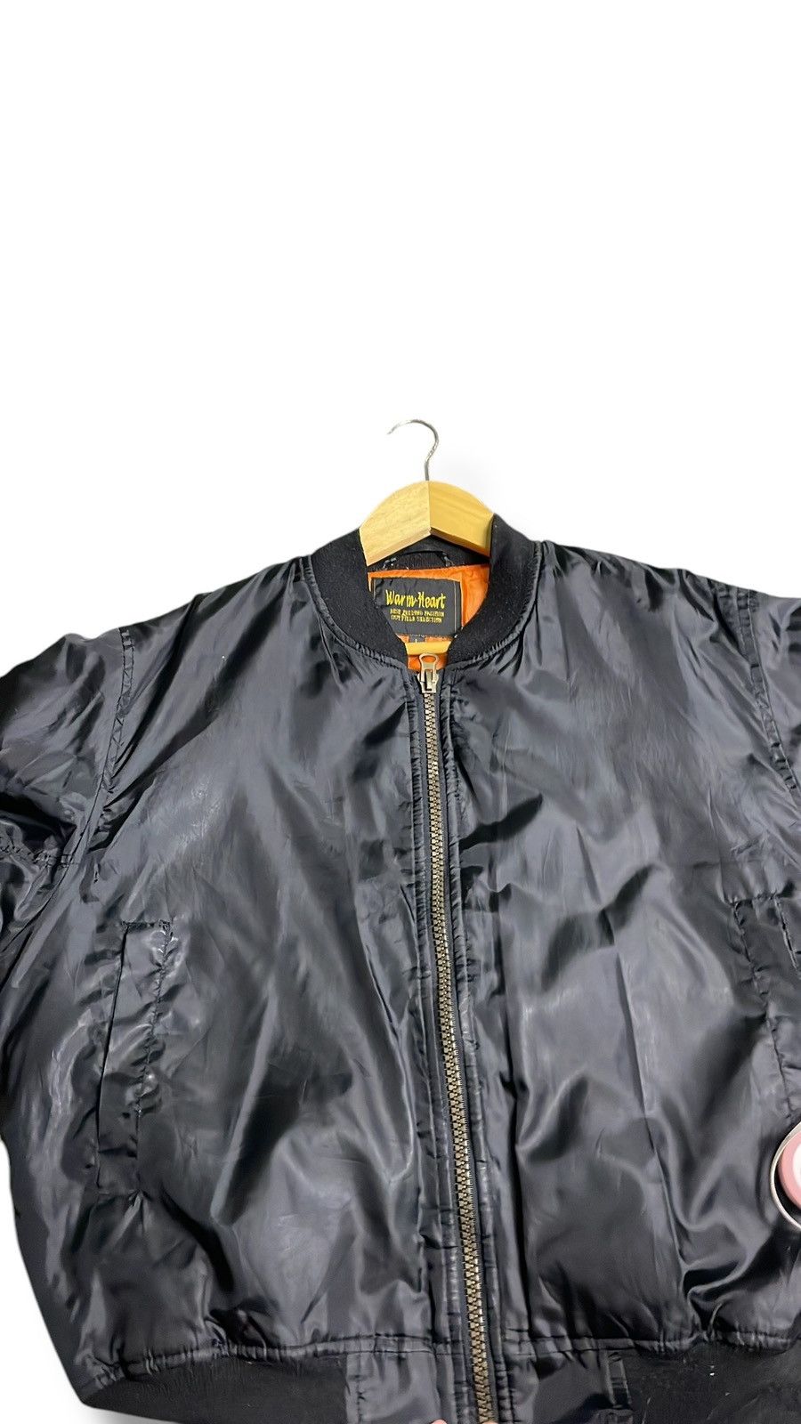 Japanese Brand Warm Heart Bomber Jacket Black (25) Size US L / EU 52-54 / 3 - 4 Thumbnail