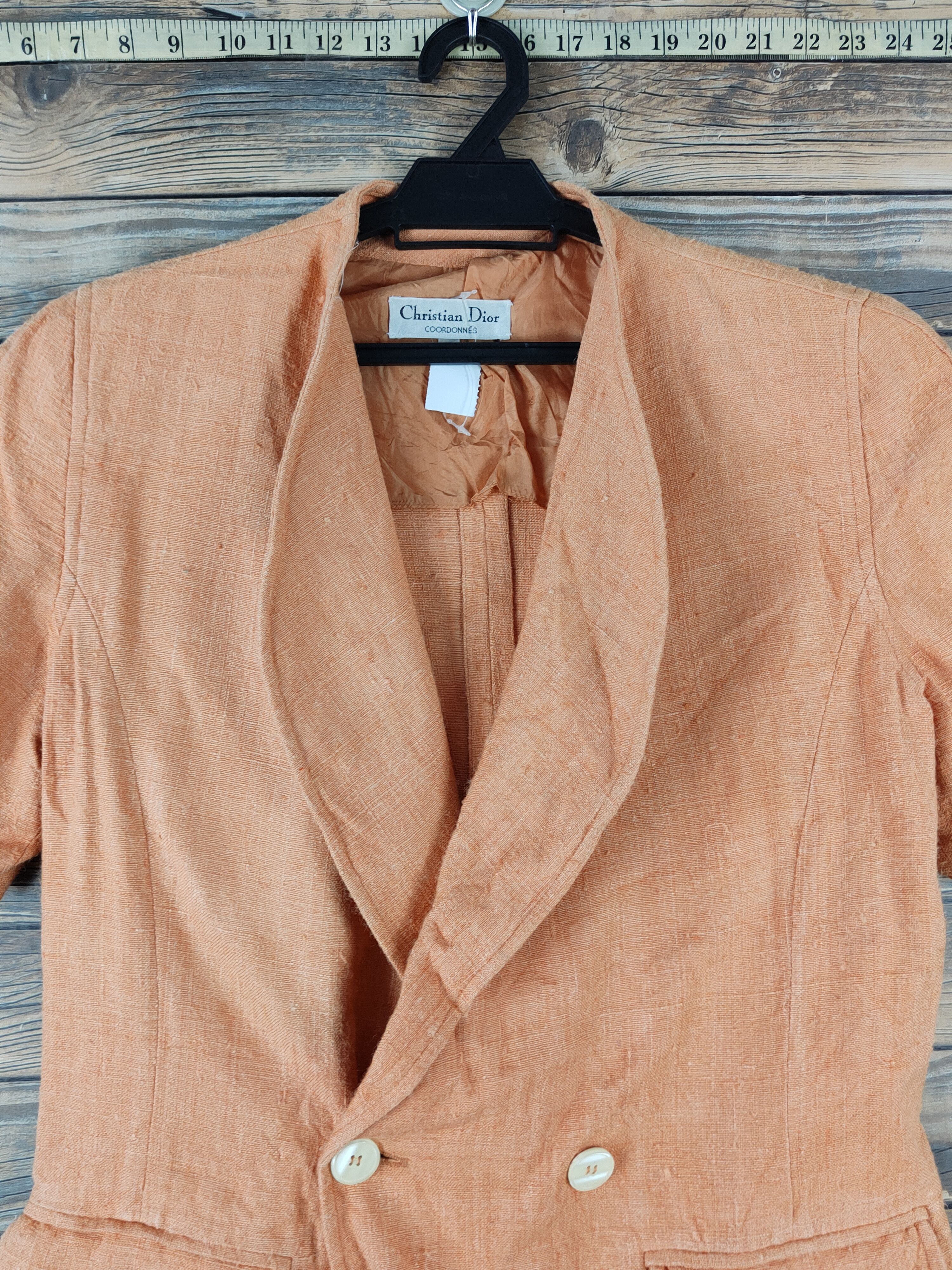 Christian Dior Monsieur DL Christian Dior Orange Short Sleeve Blazers #1394 Size XL / US 12-14 / IT 48-50 - 2 Thumbnail