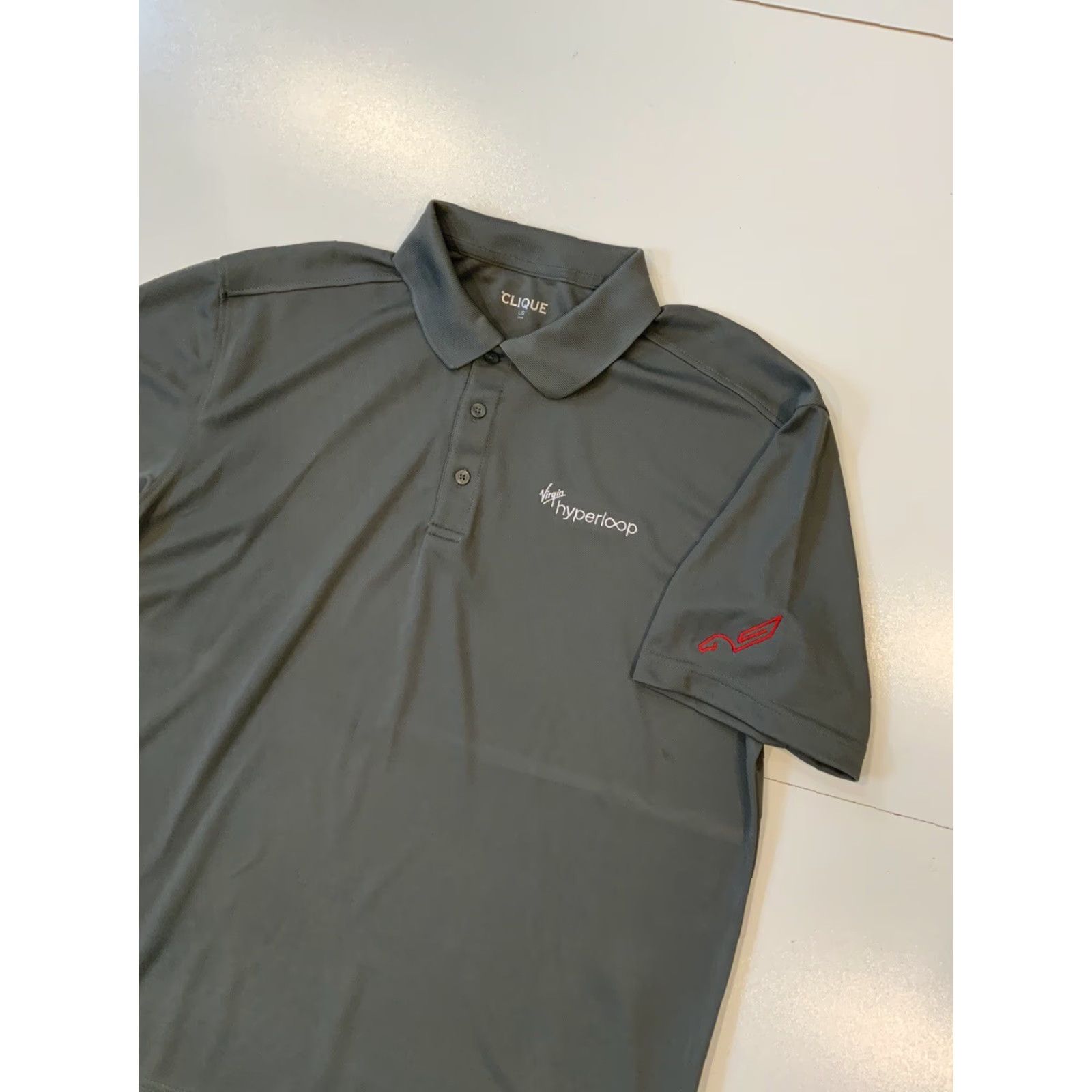 Vintage VIRGIN HYPERLOOP TRANSPORTATION TECHNOLOGY TRAIN EMPLOYEE POLO SHIRT Gray L Men Regular Size Polo Size US L / EU 52-54 / 3 - 4 Thumbnail