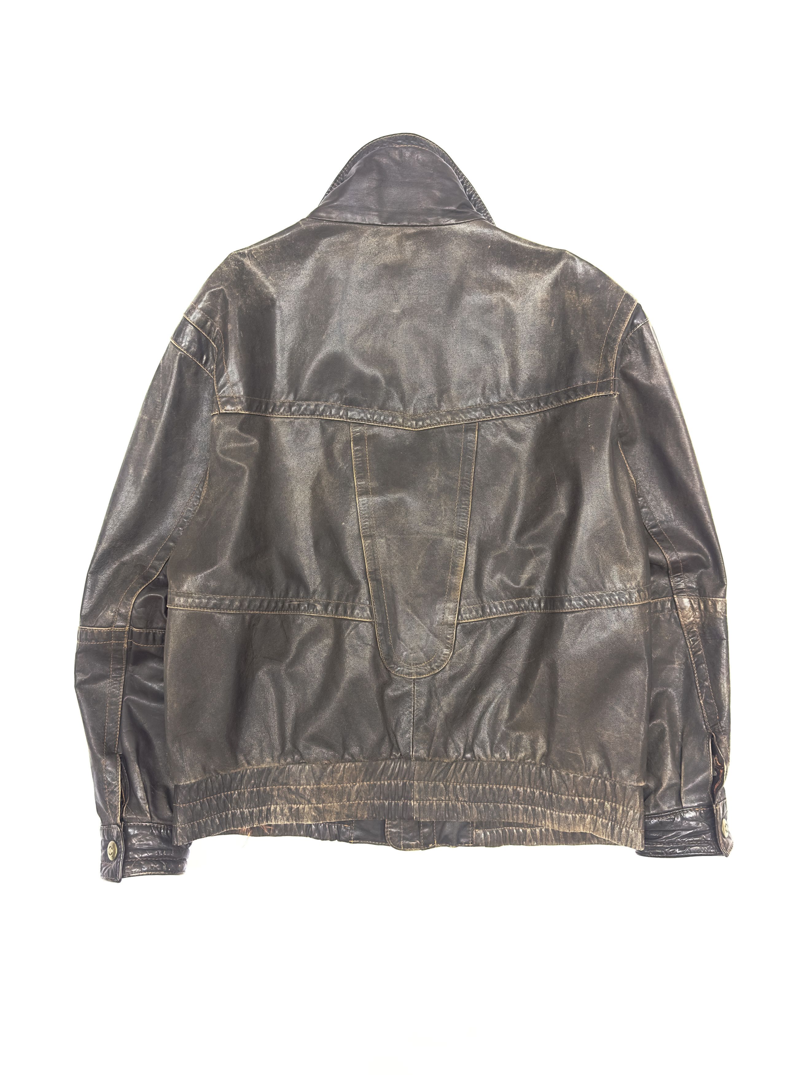 Angelo Litrico Angelo Litrico Vintage Leather Asymmetrical Jacket Size US L / EU 52-54 / 3 - 3 Thumbnail