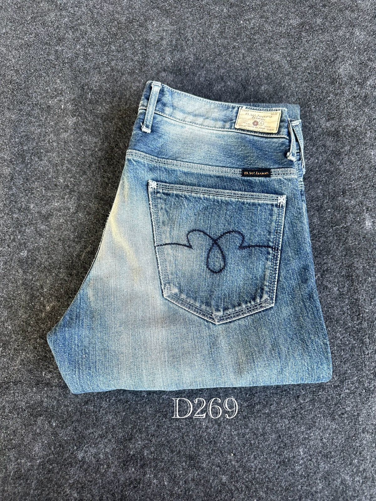 Beauty Beast Vintage Blue Way Nice Faded Washed Denim D269 Size US 32 / EU 48 - 17 Thumbnail