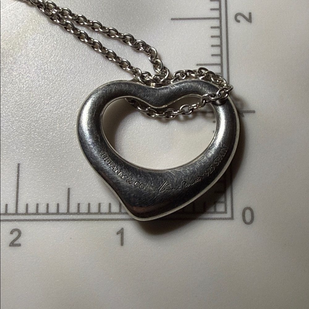 Tiffany & Co. Tiffany & Co. Elsa Peretti Open Heart Pendant Necklace – St Size ONE SIZE - 5 Thumbnail