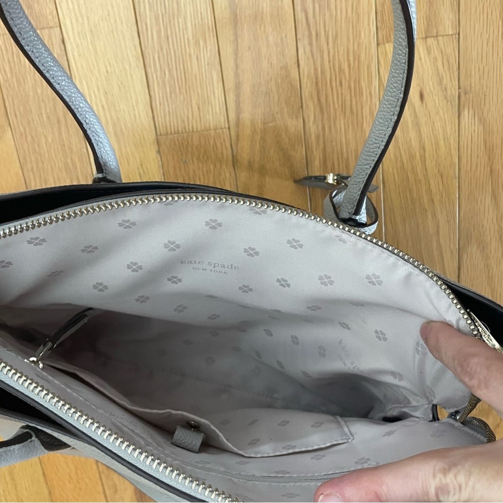 Kate Spade Kate Spade Elegant Gray Satchel Size ONE SIZE - 11 Thumbnail