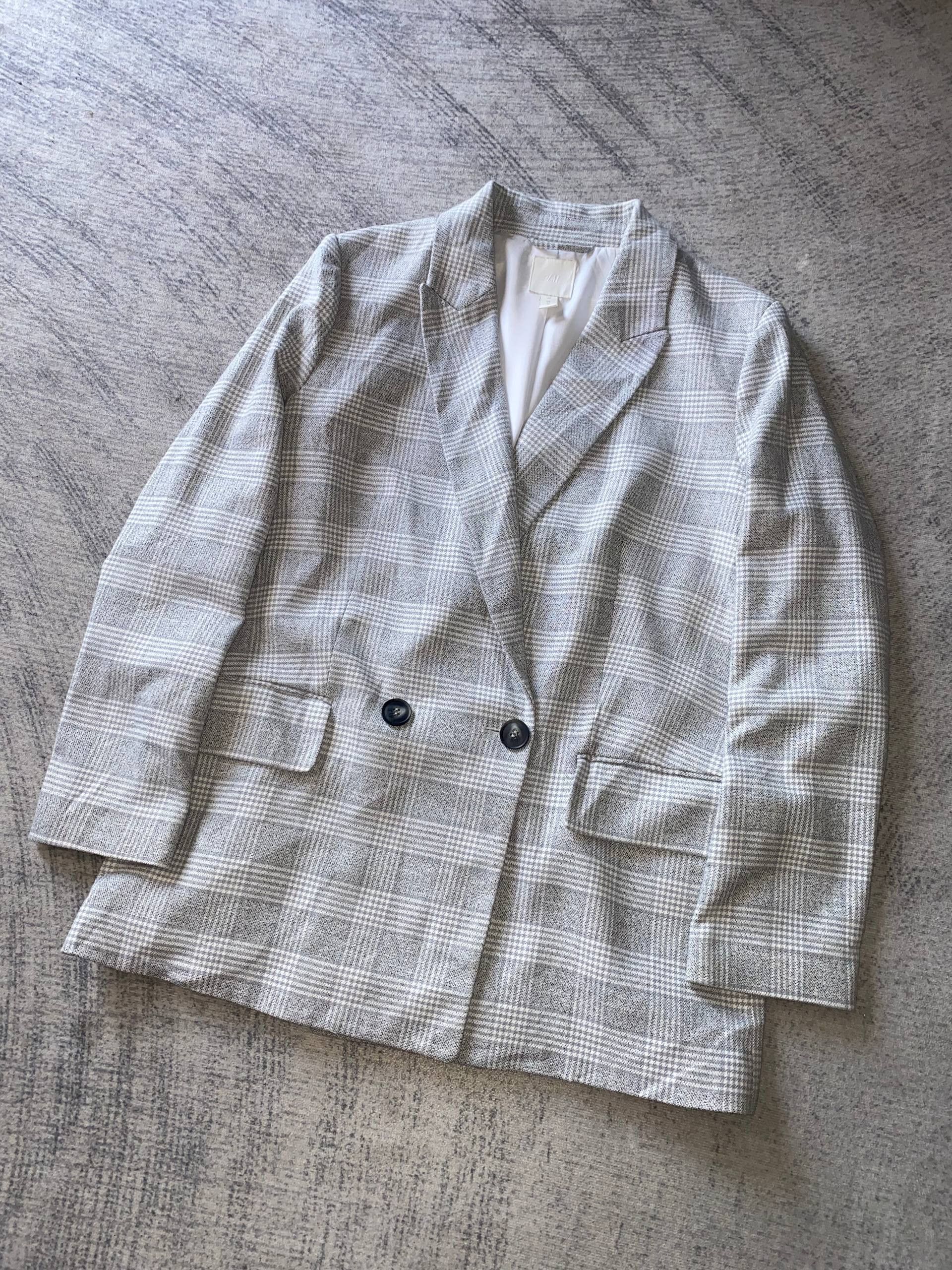 H&M H&M Double Breasted Checkered Blazer Size M / US 6-8 / IT 42-44 - 2 Thumbnail