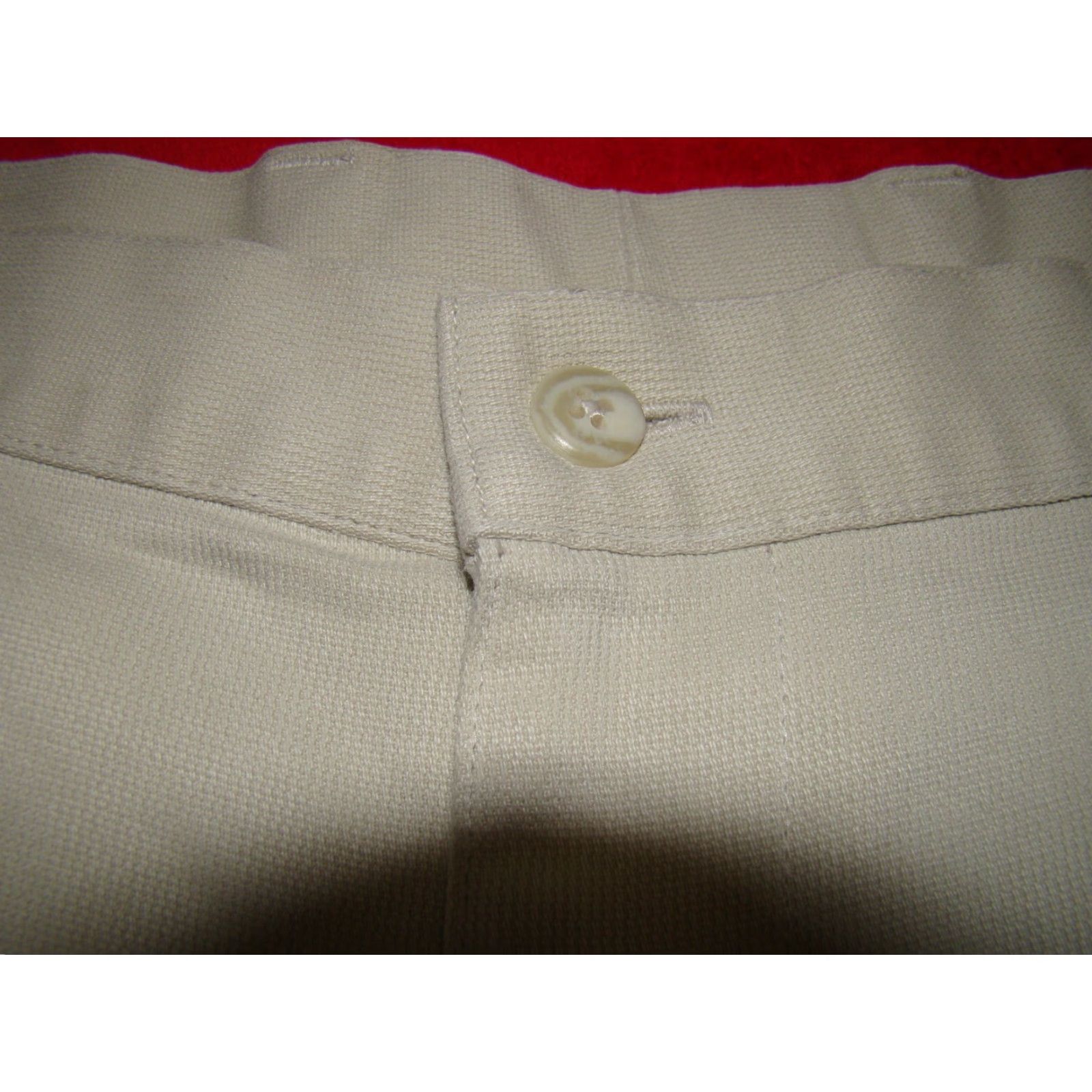 Tori Richard Tori Richard Mens Size 38 Tan Classic Pleated Ribbed Tencel Chino Shorts Size US 38 / EU 54 - 2 Thumbnail