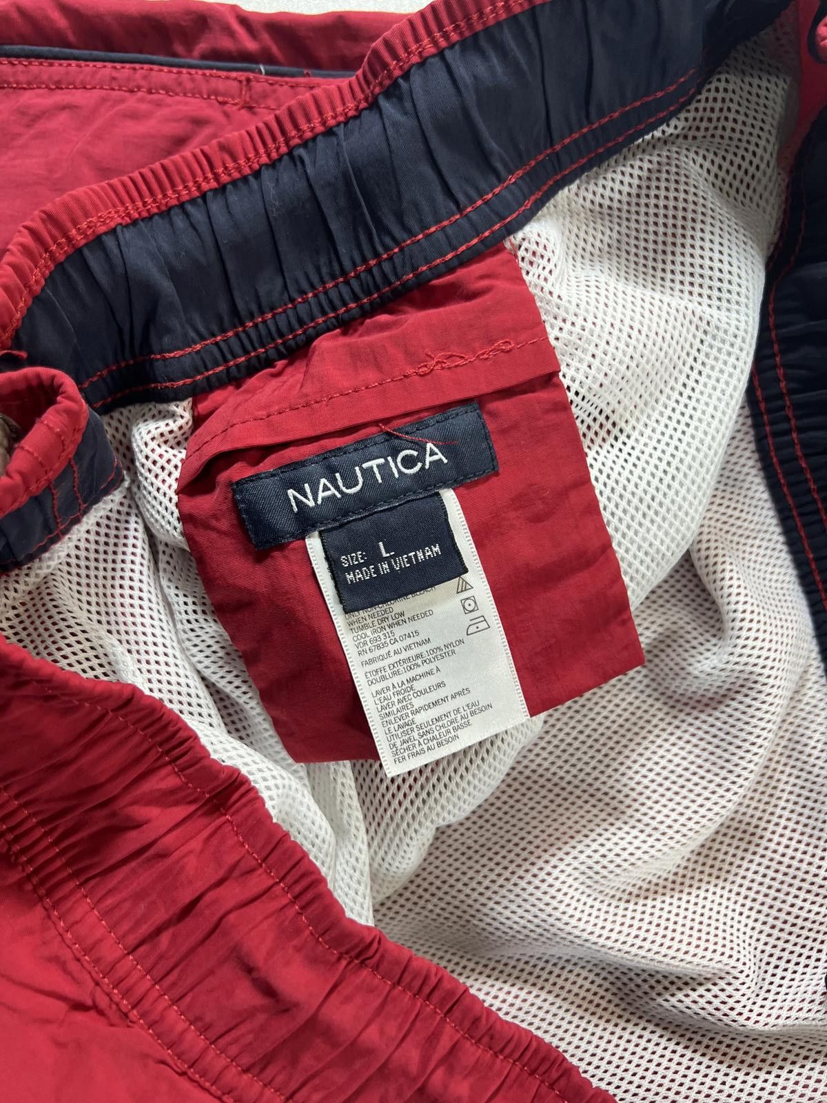 Nautica Nautica Men's Red Swim Shorts with Drawstring Waist Size US 34 / EU 50 - 5 Thumbnail