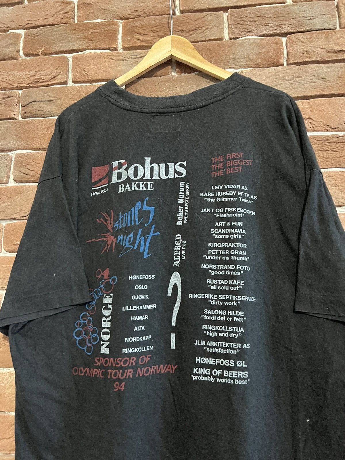 Band Tees Vintage 90s The Rolling Stones Nighth World Tour Band Tee Size US XL / EU 56 / 4 - 4 Thumbnail