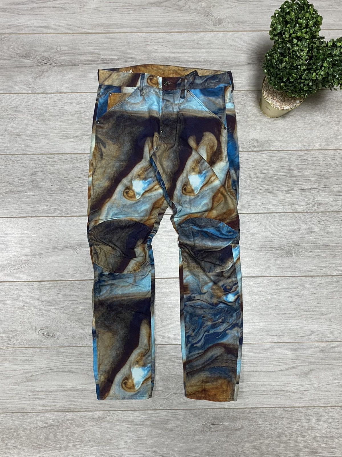 G-Star × Pharrell G-Star Pharrell Williams Jupiter Camouflage Print Biker Pant Size US 31 - 1 Thumbnail