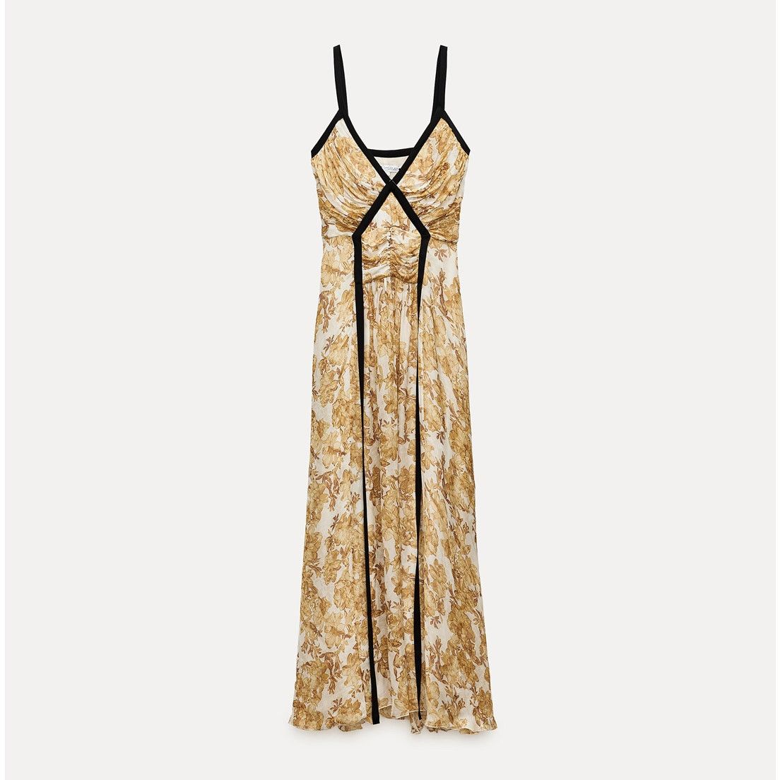 Zara ZARA Printed Yellow Viscose Maxi Dress NWT Size M / US 6-8 / IT 42-44 - 23 Thumbnail