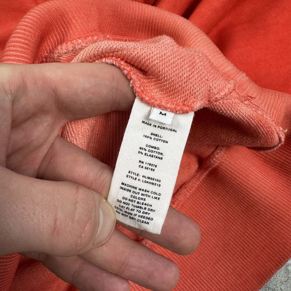 Helmut Lang HELMUT LANG FADED RED OVERSIZED EMBROIDERED LOGO HOODIE Sz M Size US M / EU 48-50 / 2 - 9 Thumbnail