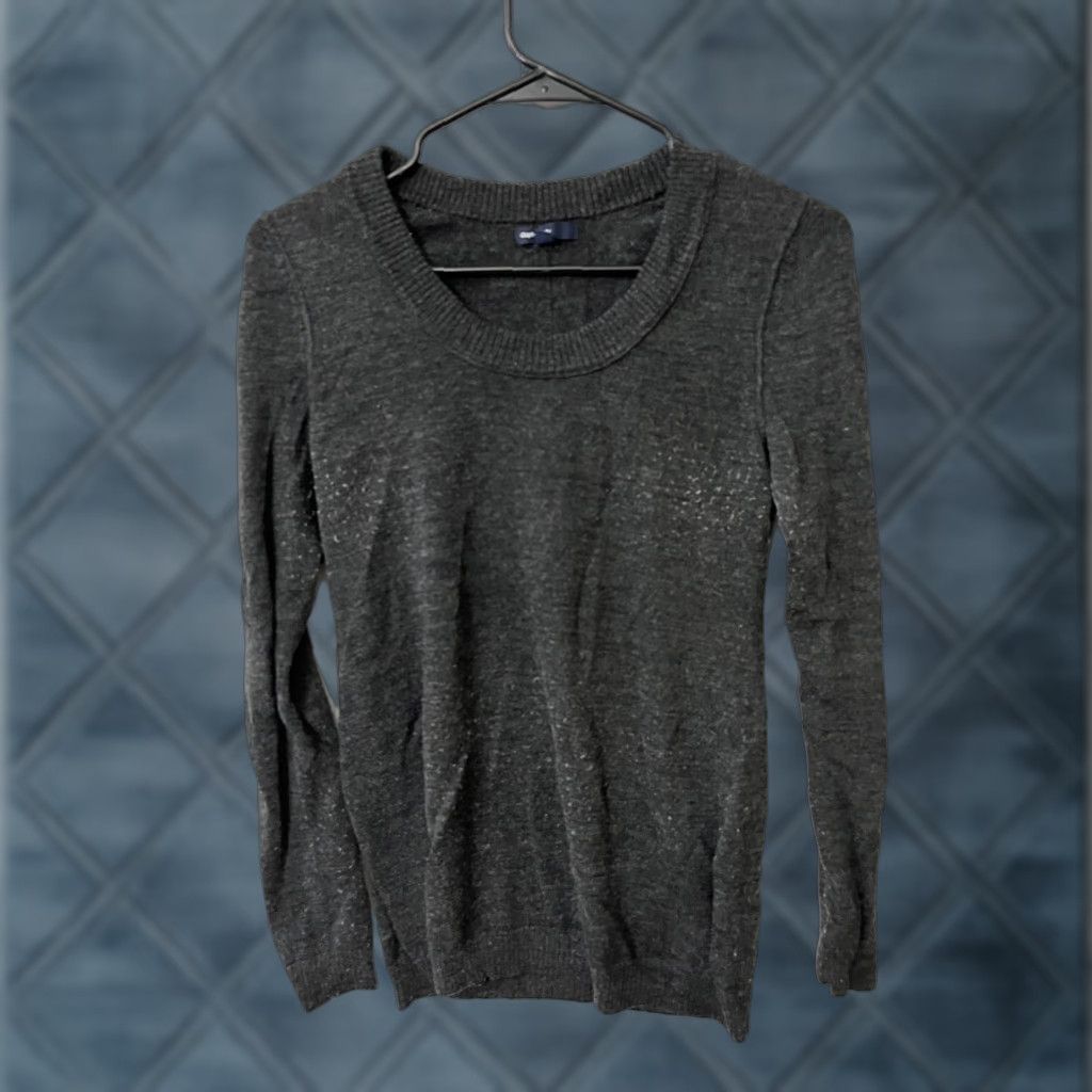 Gap GAP Maternity Sweater Women Size S Gray Round Neck Long Sleeve Knit 100% Cotton Pullover Casual Womens Size S / US 4 / IT 40 - 1 Thumbnail