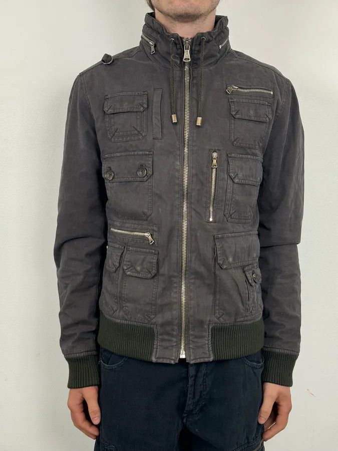 Dolce & Gabbana AW2003 Dolce & Gabbana Dark Grey Multi-Pocket Utility Jacket Size US M / EU 48-50 / 2 - 2 Thumbnail