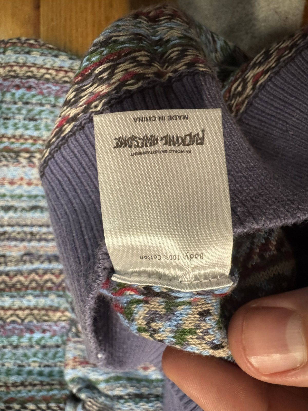 Fucking Awesome Instarsia Knit Cardigan Size US L / EU 52-54 / 3 - 4 Thumbnail