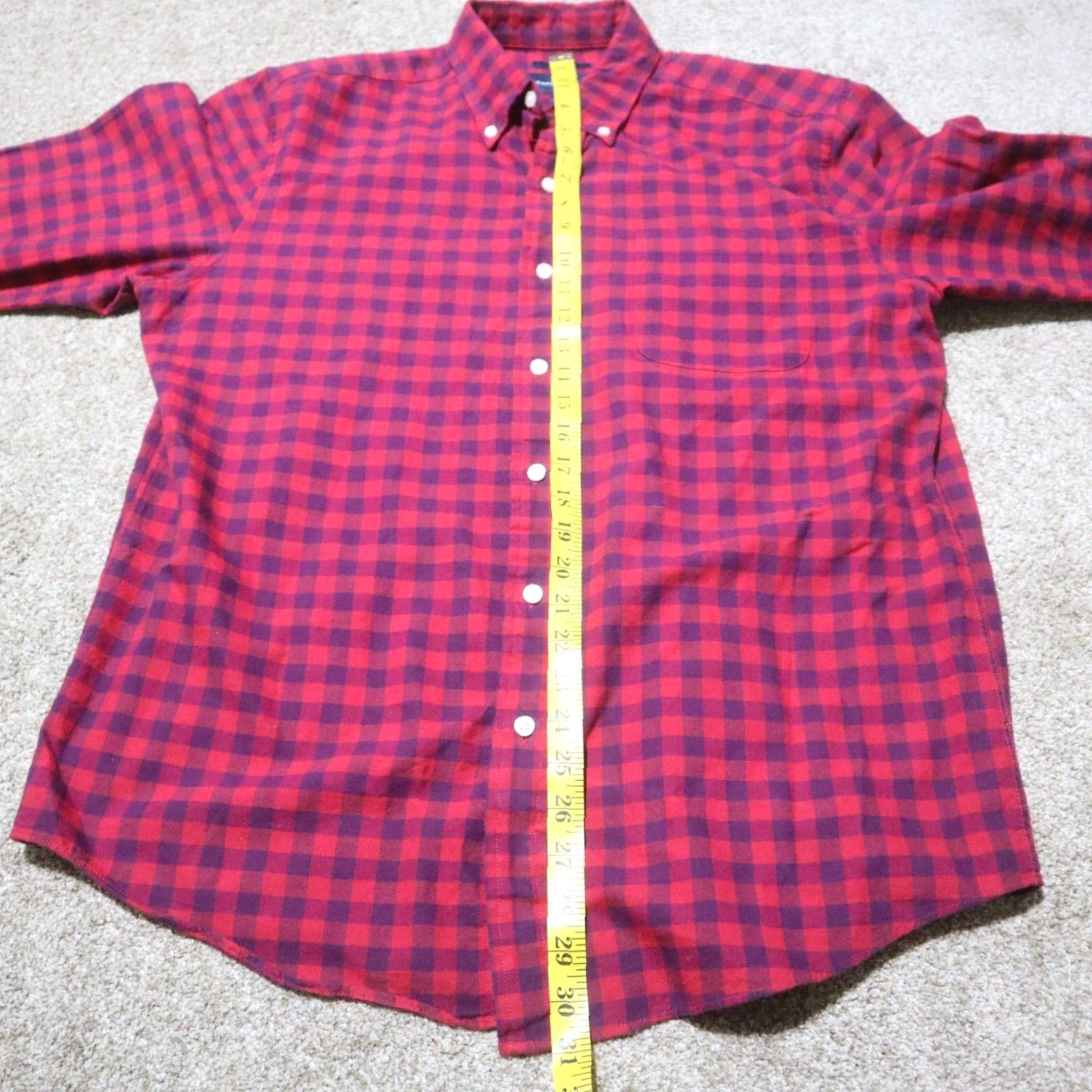 Vintage Vintage Saddlebred Red Plaid Cotton Button-Down Shirt Long Sleeve Men Large Casual Size US L / EU 52-54 / 3 - 5 Thumbnail