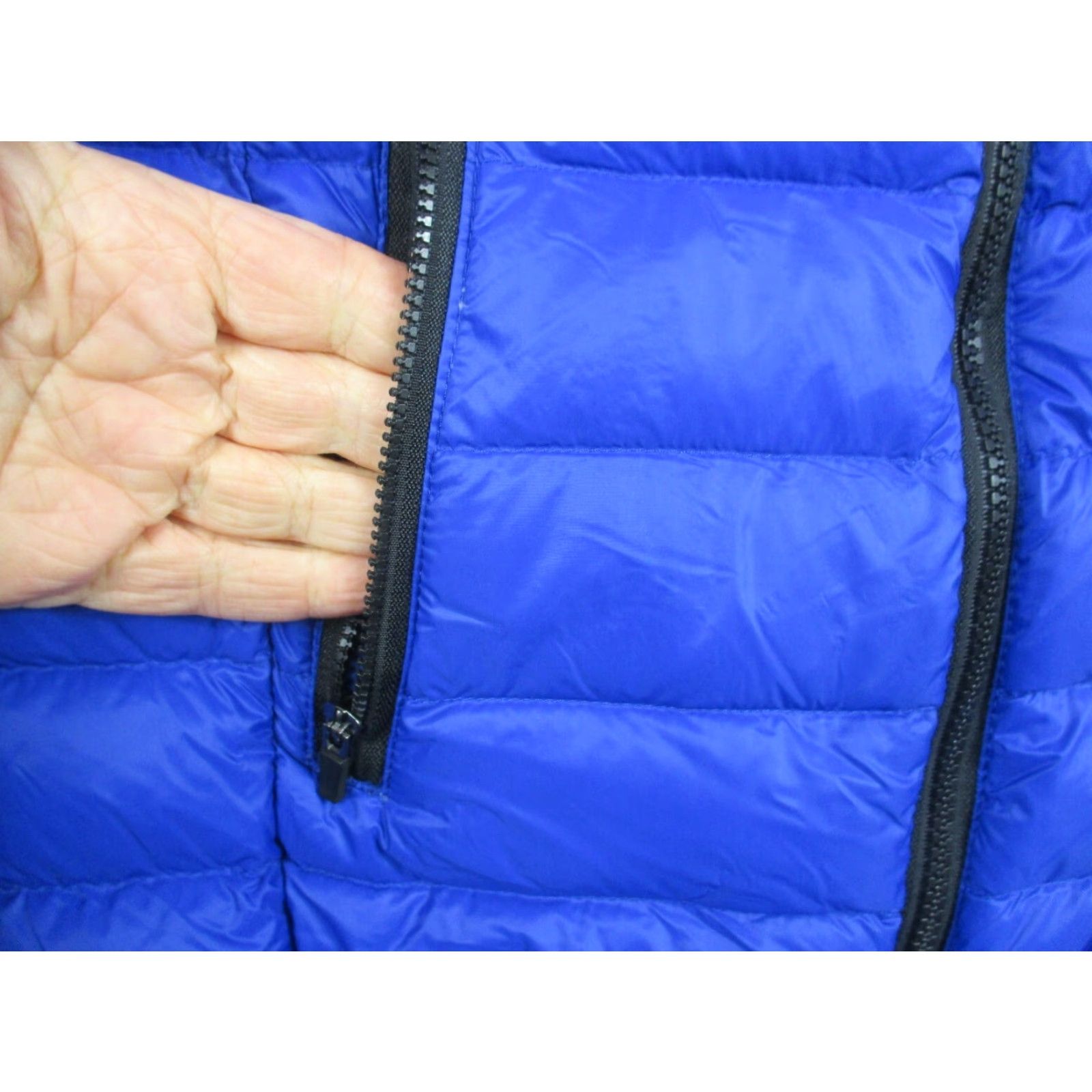 Fabletics Fabletics Women's Down Puffer Vest XS Blue Full Zip Outdoor Hiking Camping Vest Womens XS Blue Fabletics Size XS / US 0-2 / IT 36-38 - 5 Thumbnail