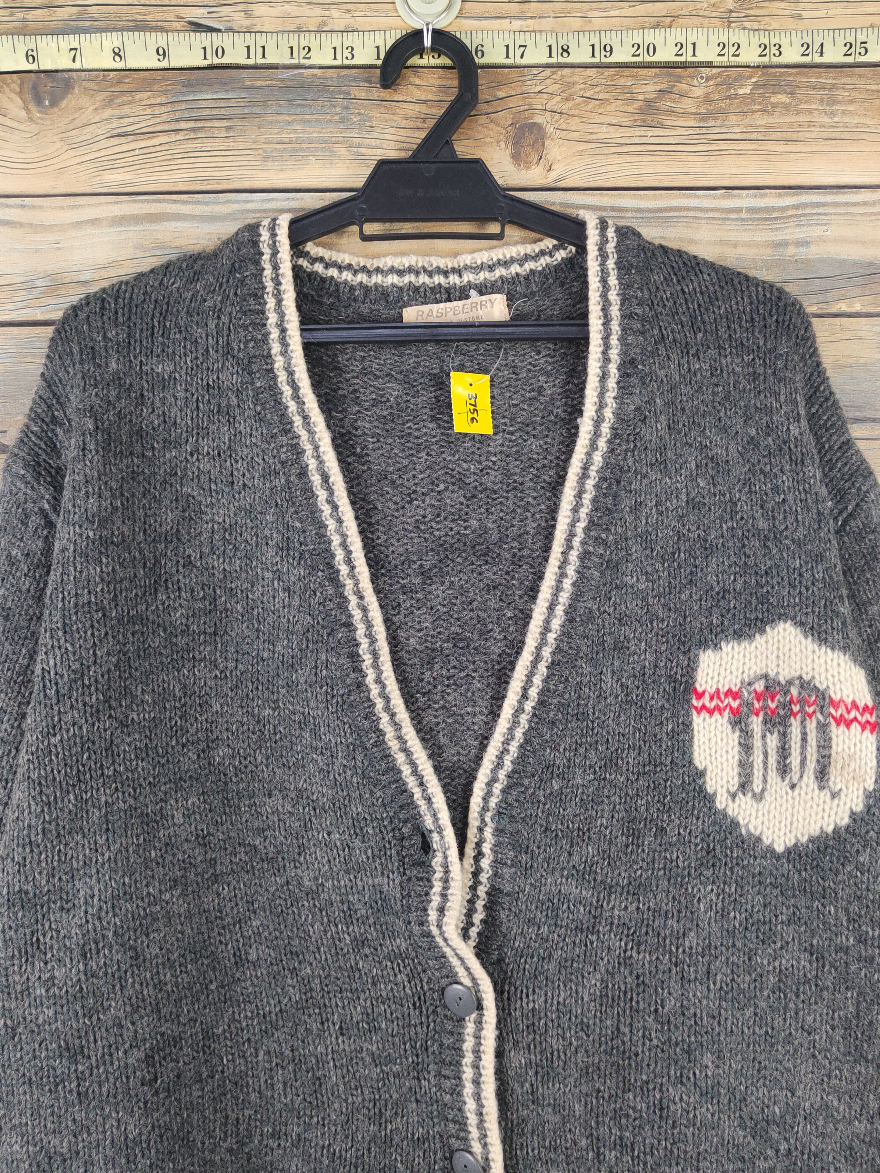 Vintage Raspberry vintage Dark Gray Knitwear Cardigan #W1748 Size L / US 10 / IT 46 - 2 Thumbnail