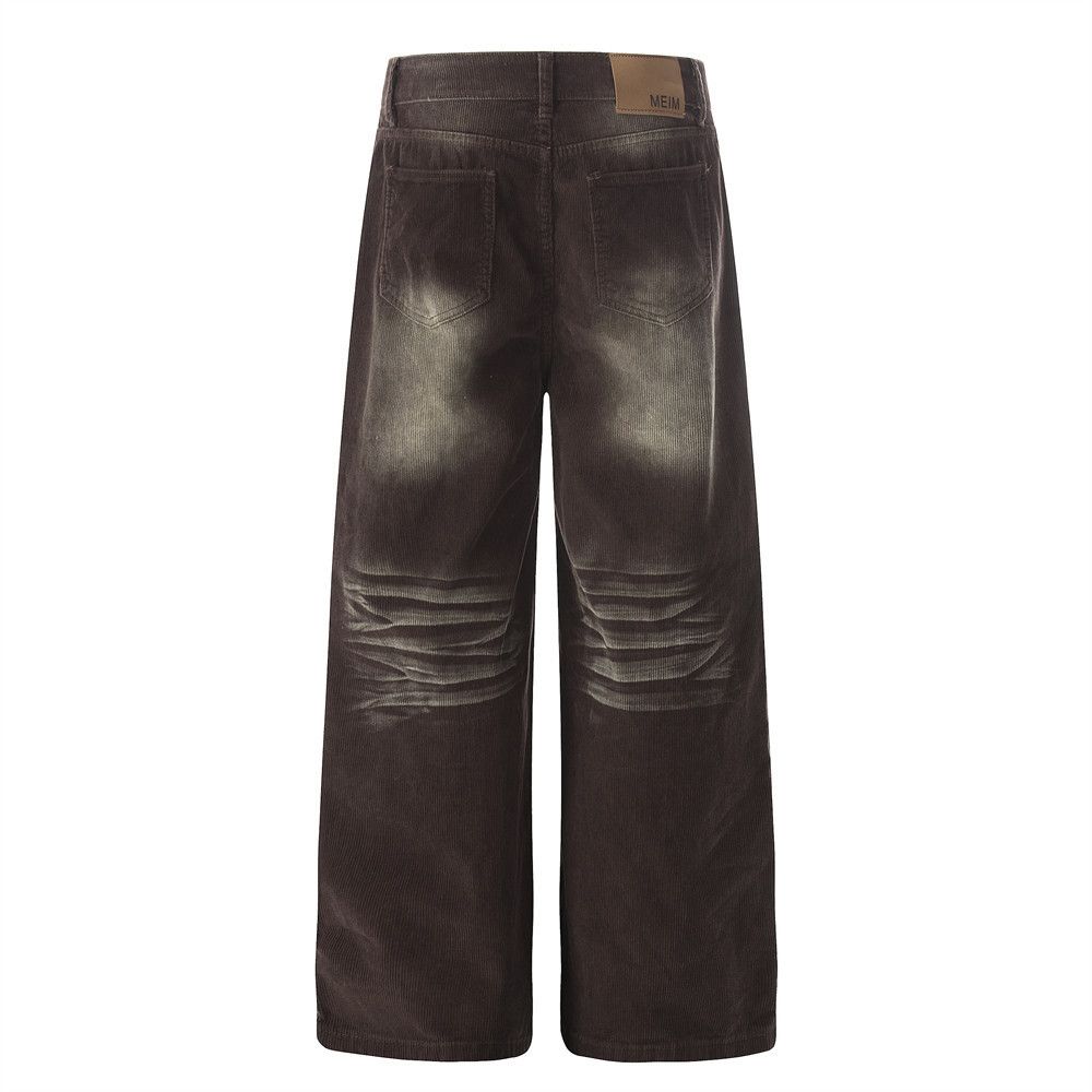 Japanese Brand Retro punk distressed corduroy trousers loose fit Size US 32 / EU 48 - 2 Thumbnail