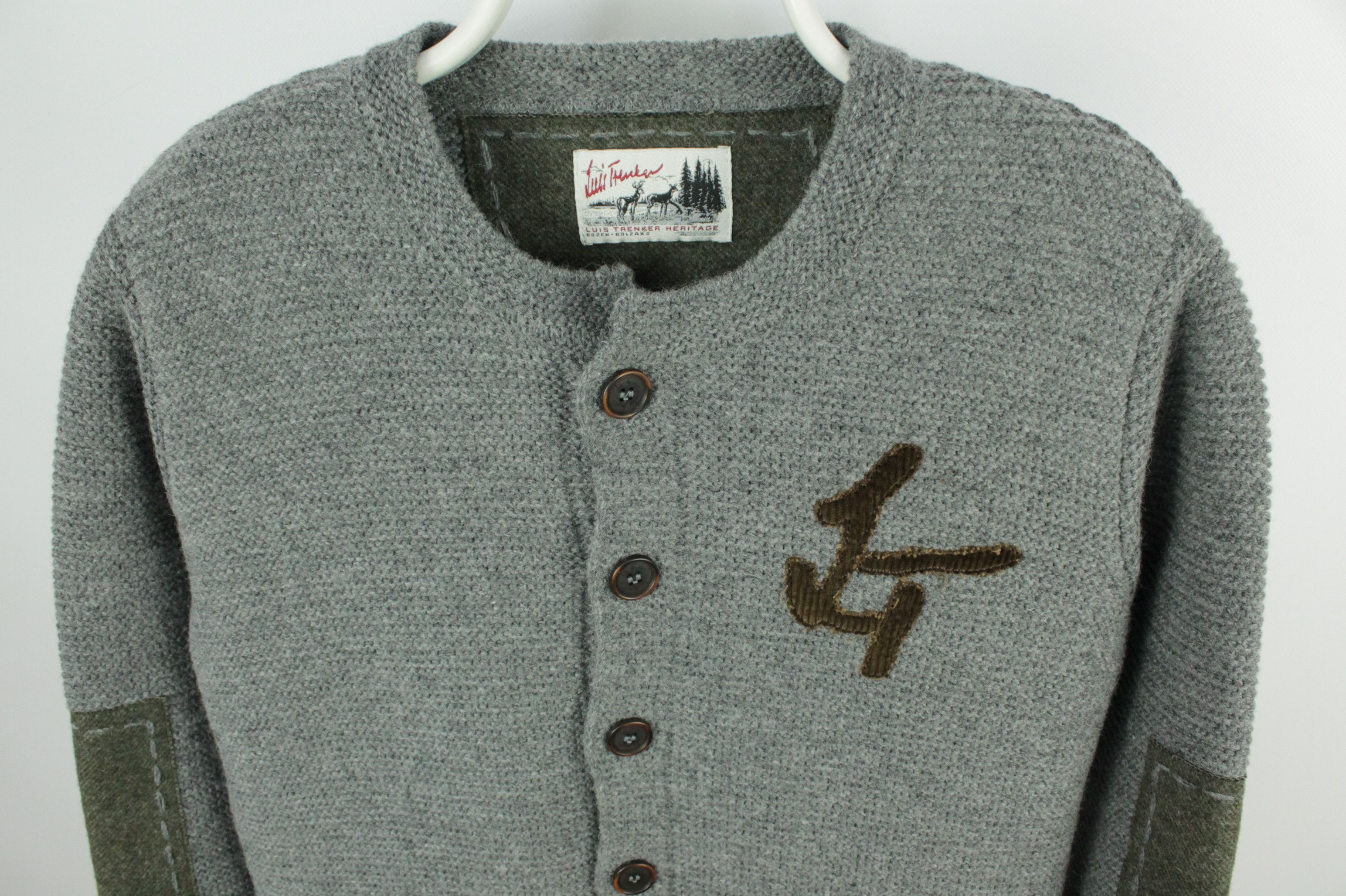 Luigi Borrelli Luis Trenker Heritage Wool Blend Knit Jacket Women's Gray Size L / US 10 / IT 46 - 2 Thumbnail
