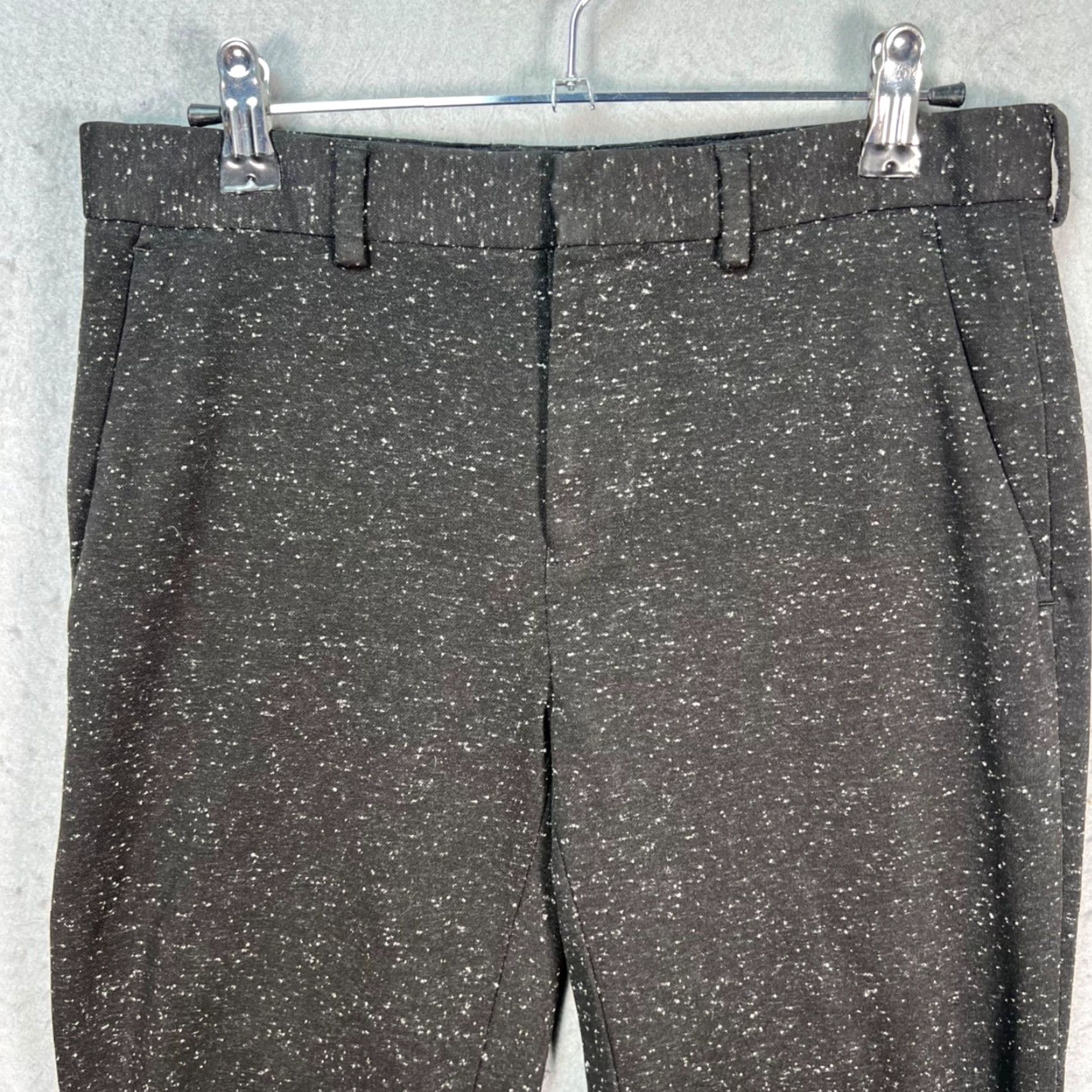 Topman Topman Mens Slim Fit Trousers 28S Black Speckled Flat Front Dress Pants Shoes Optional? Size US 28 / EU 44 - 6 Thumbnail
