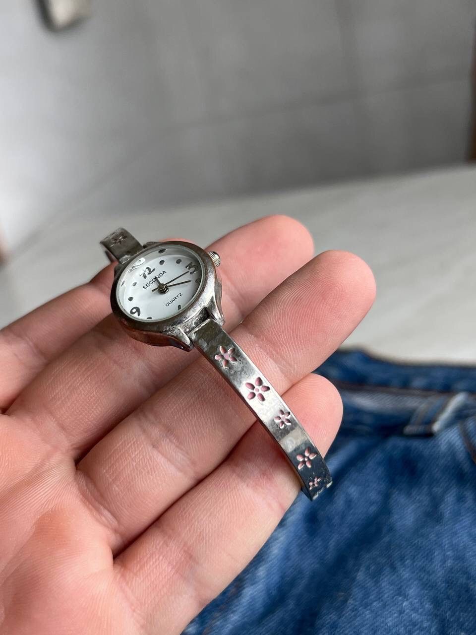 Japanese Brand × Vintage 2000S FULL FLOWERS BRACELET SILVER STEEL JAPAN WATCH SECONDA Size ONE SIZE - 3 Thumbnail