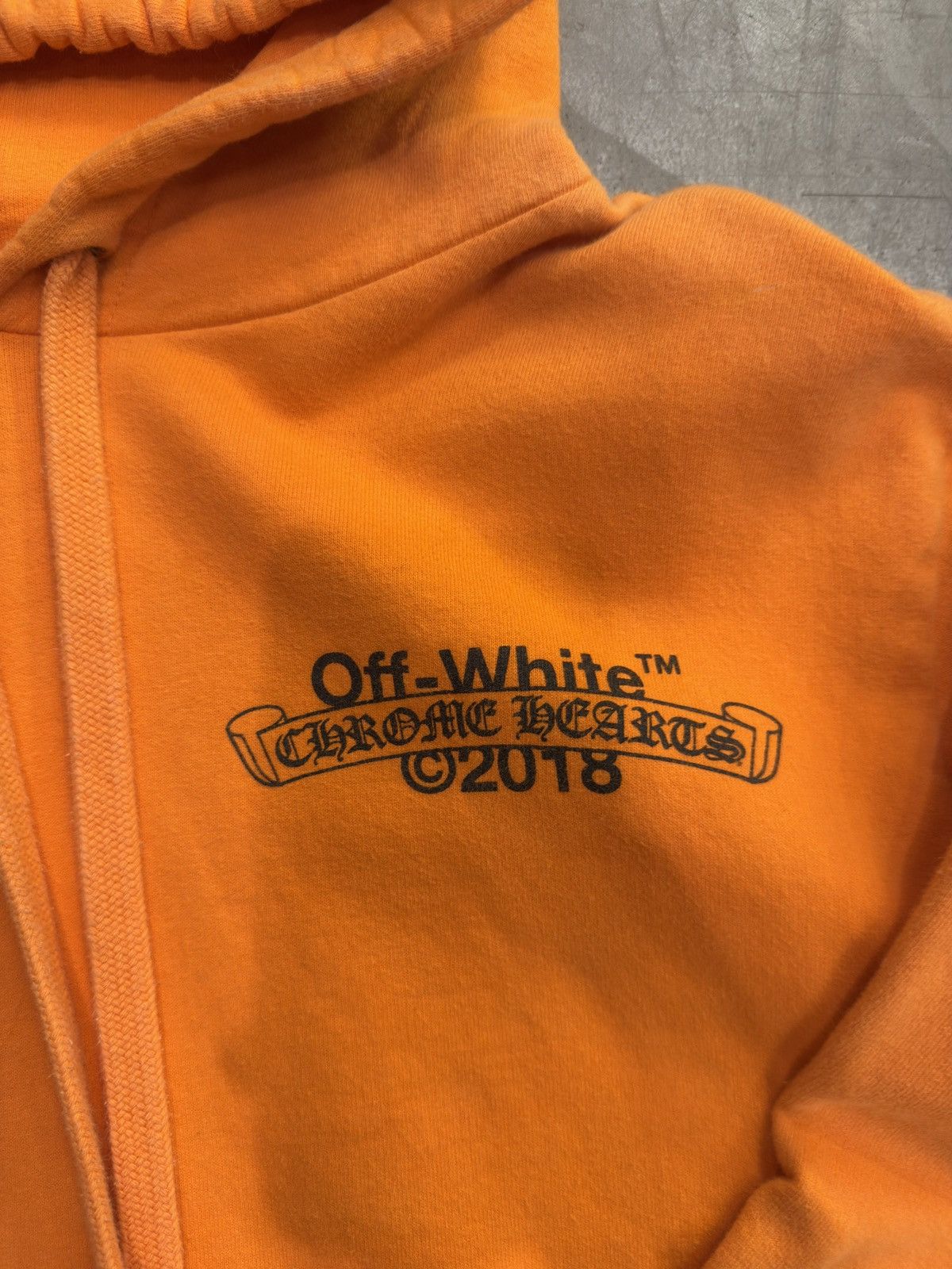 Chrome Hearts × Off-White Chrome Hearts Off-White Hoodie Orange - Like New Size US S / EU 44-46 / 1 - 3 Thumbnail