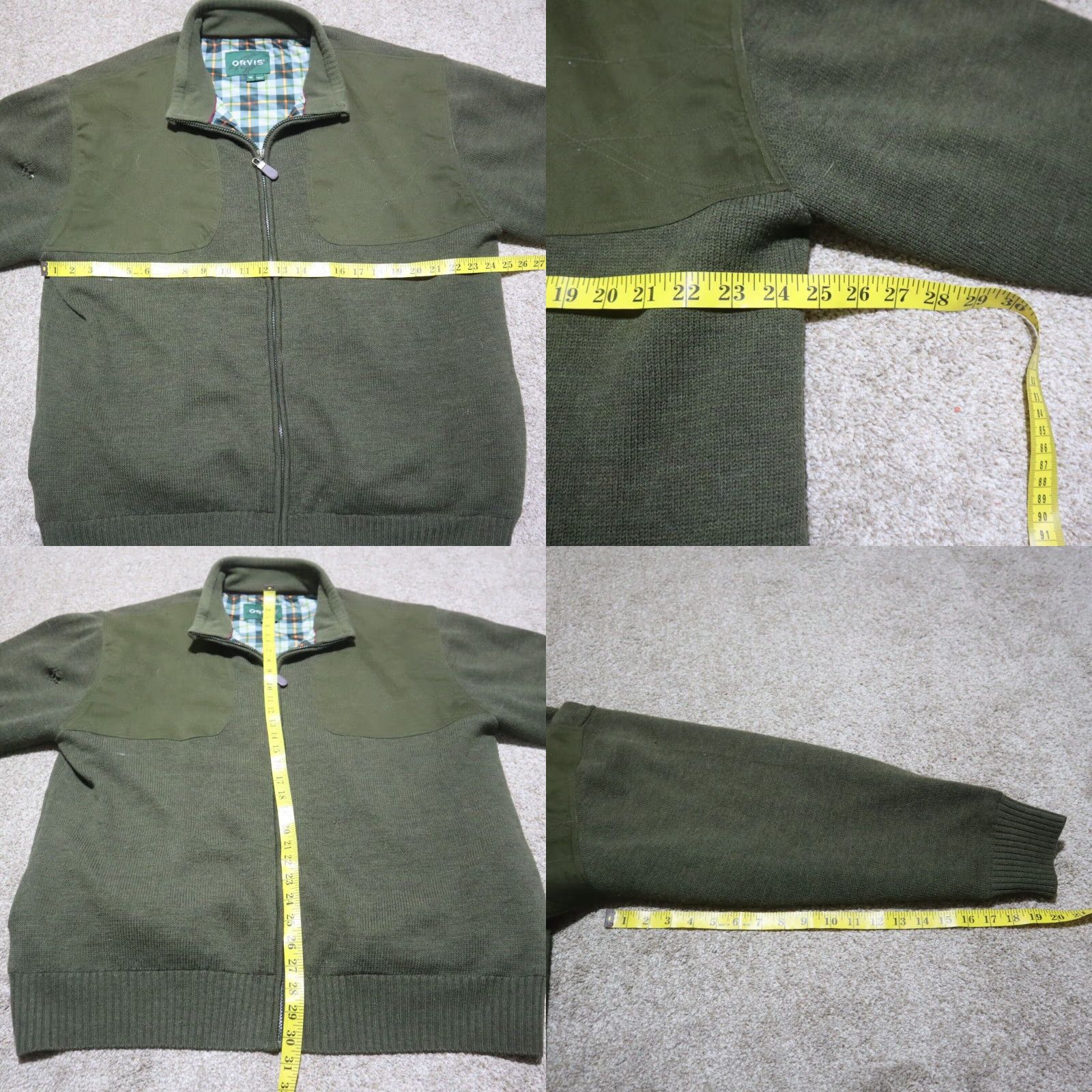 Orvis Orvis Wool Bomber Jacket Men's XL Green Full Zip Size US XL / EU 56 / 4 - 8 Thumbnail