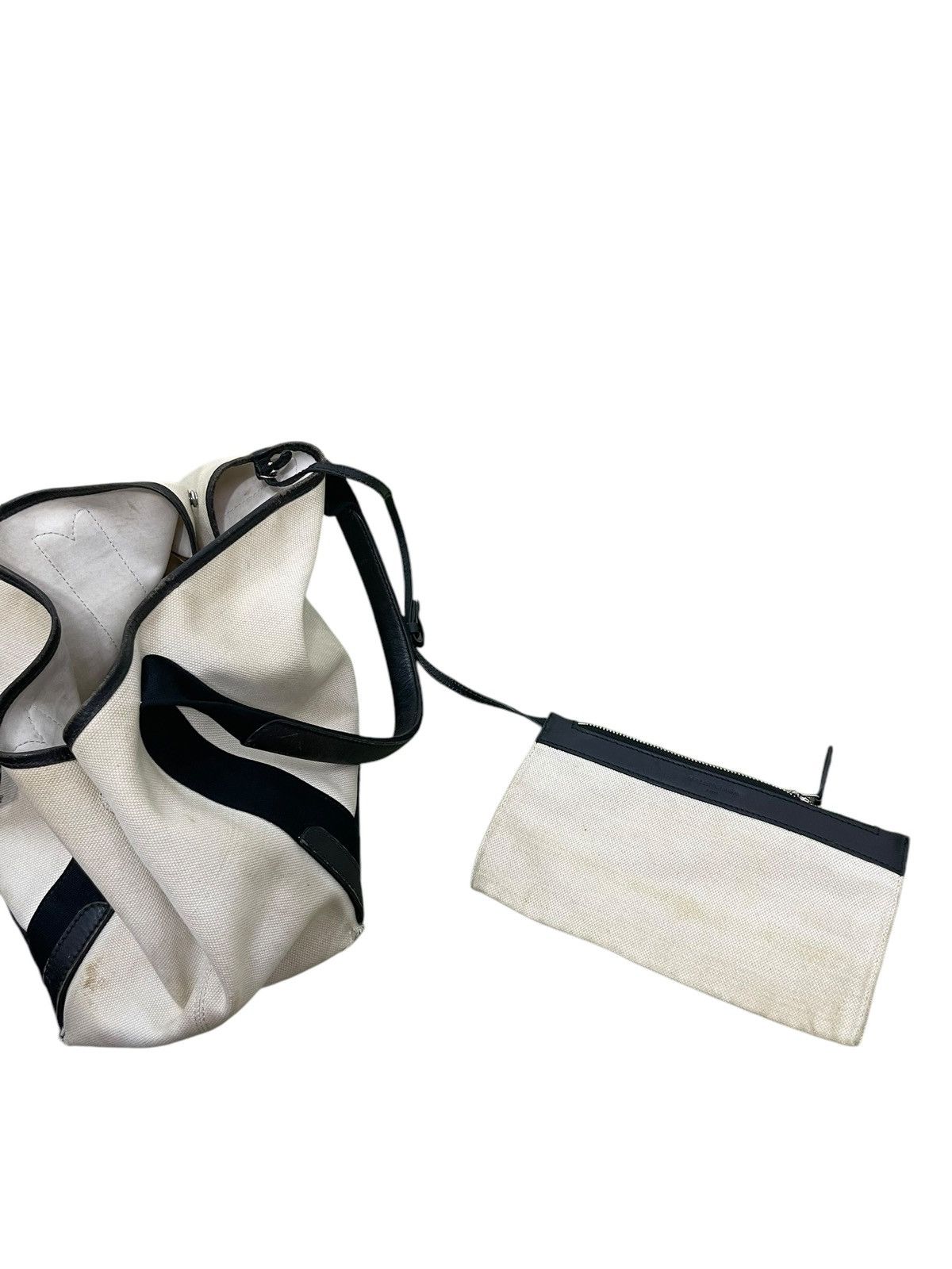 Balenciaga Balenciaga Paris Cotton Canvas Leather Tote Bag 9🟩 Size ONE SIZE - 21 Thumbnail