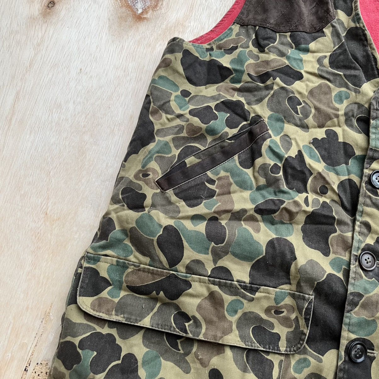 Japanese Brand CAMO VEST GAME HJNTING VINTAGE 70s 80s Size US L / EU 52-54 / 3 - 4 Thumbnail
