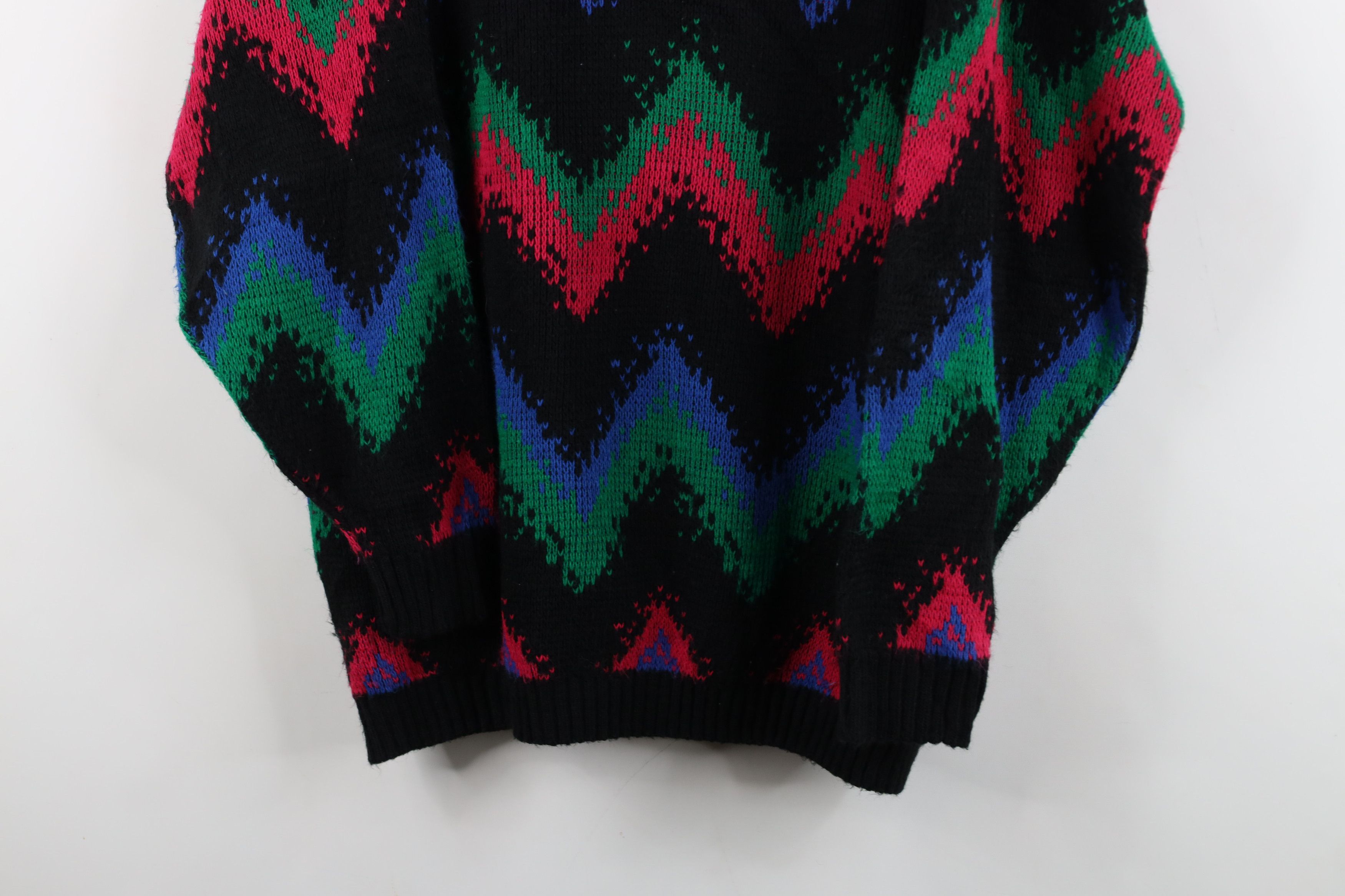 Vintage Vintage 90s Streetwear Rainbow Knit Crewneck Sweater USA Size XXL / US 16-18 / IT 52-54 - 3 Thumbnail
