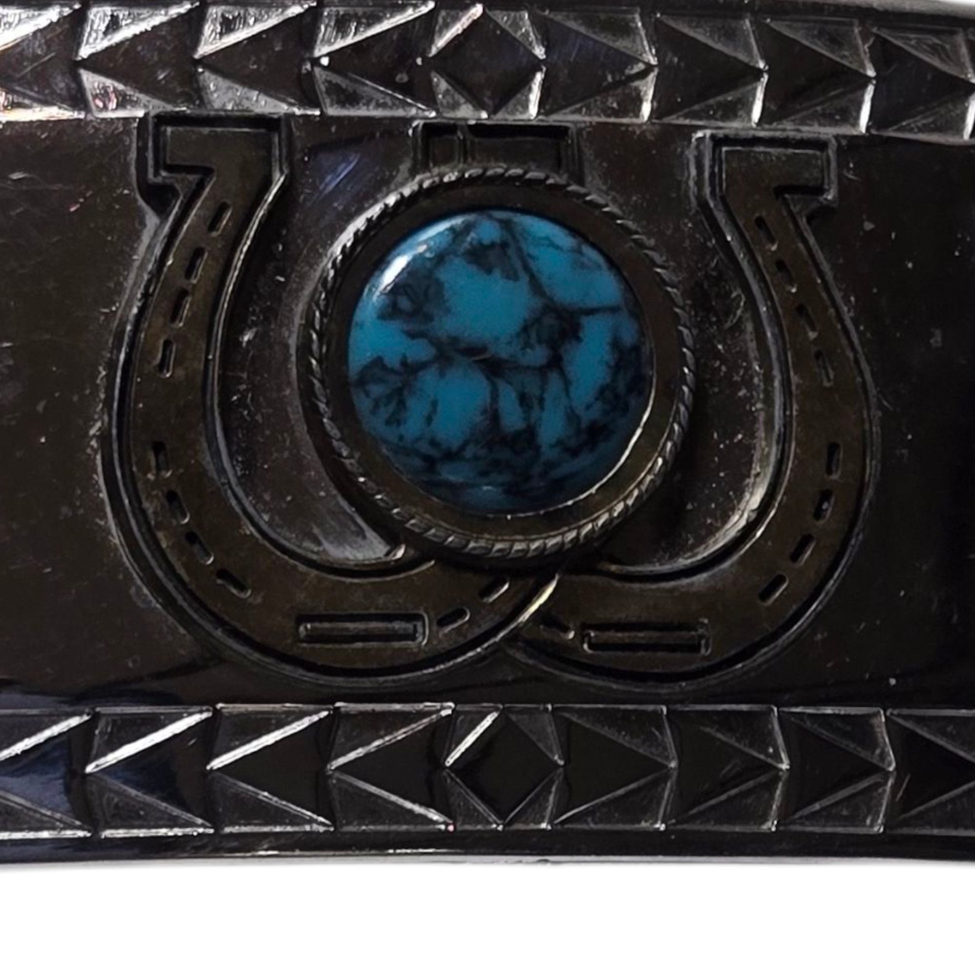 Other Vintage Turquoise Horseshoes Belt Buckle Western Cowboy Coun Size ONE SIZE - 7 Thumbnail