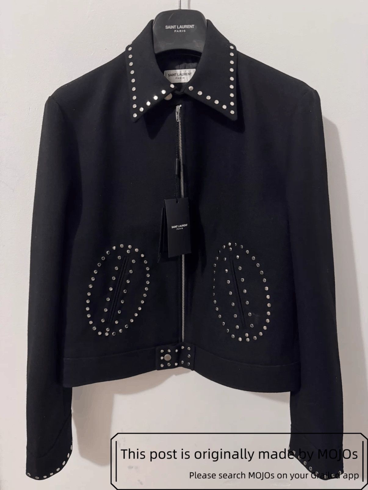 Saint Laurent Paris Sz 50 Saint LAurent Paris 16AW Rivet Wool Jacket mojos125818 Size US M / EU 48-50 / 2 - 1 Thumbnail