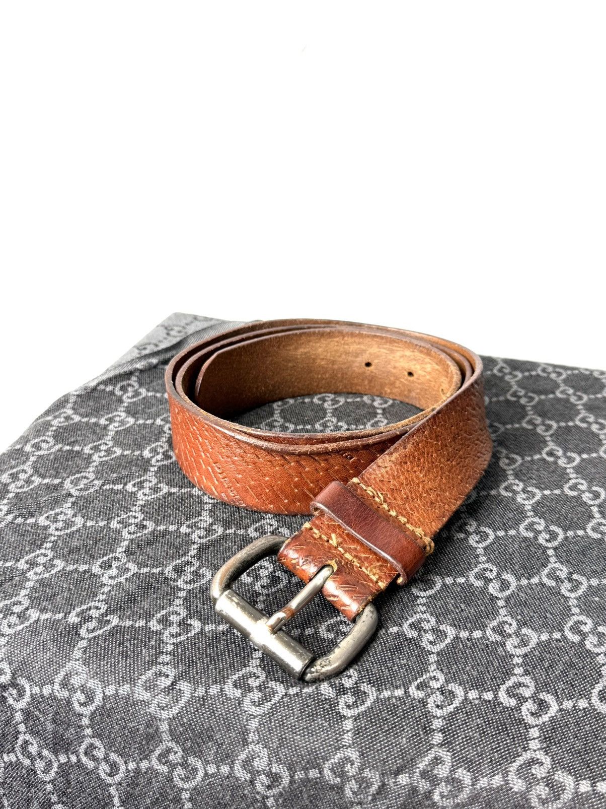 Diesel Y2K Vintage Diesel Leather Belt Hype Size ONE SIZE - 1 Thumbnail