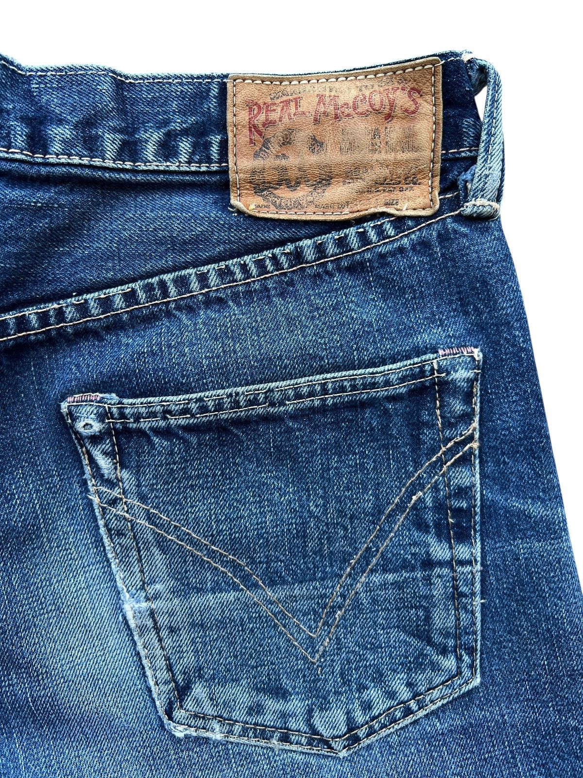 The Real McCoy's Vintage Real Mccoy Japan Selvedge Faded Denim Jeans 30x32 Size US 30 / EU 46 - 9 Thumbnail