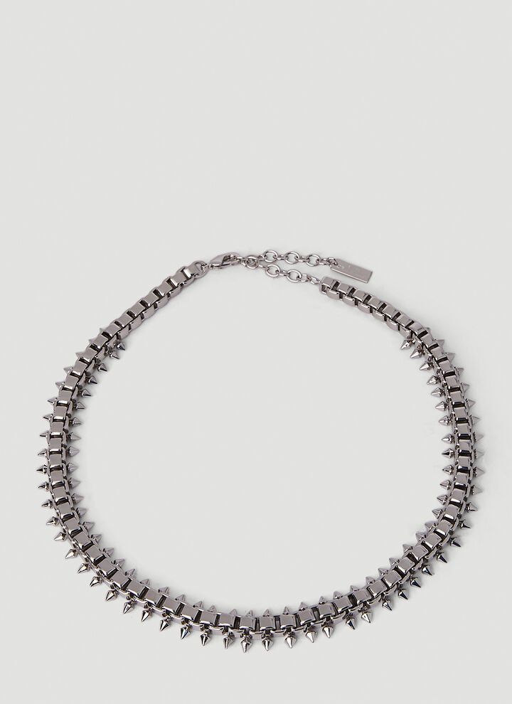 Saint Laurent Paris o1bcso1str1224 Size: OS/Short Chain Necklace in Silver Size ONE SIZE - 1 Thumbnail