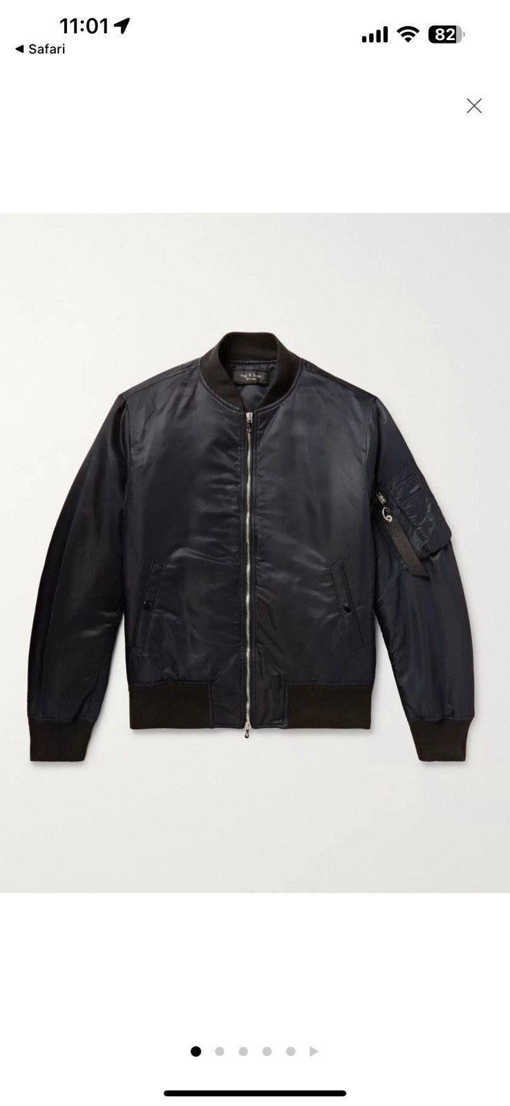Rag Bome Manston Bomber Jacket Black