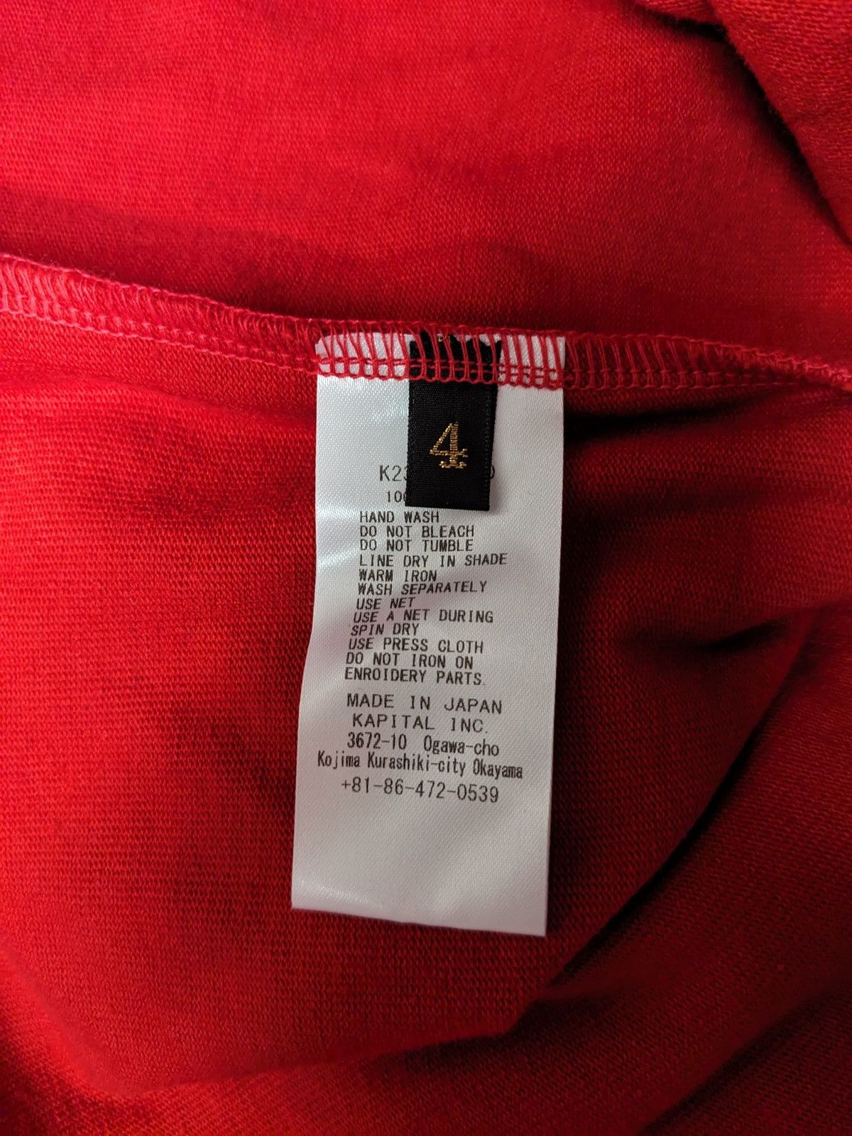 Kapital Kapital Kountry Dense Baseball Bone Jersey Red Size 4 Size US L / EU 52-54 / 3 - 7 Thumbnail