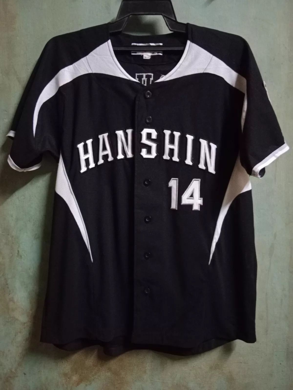 MLB Hanshin Tigers Baseball Jersey Senichi Hoshino 77 | Grailed