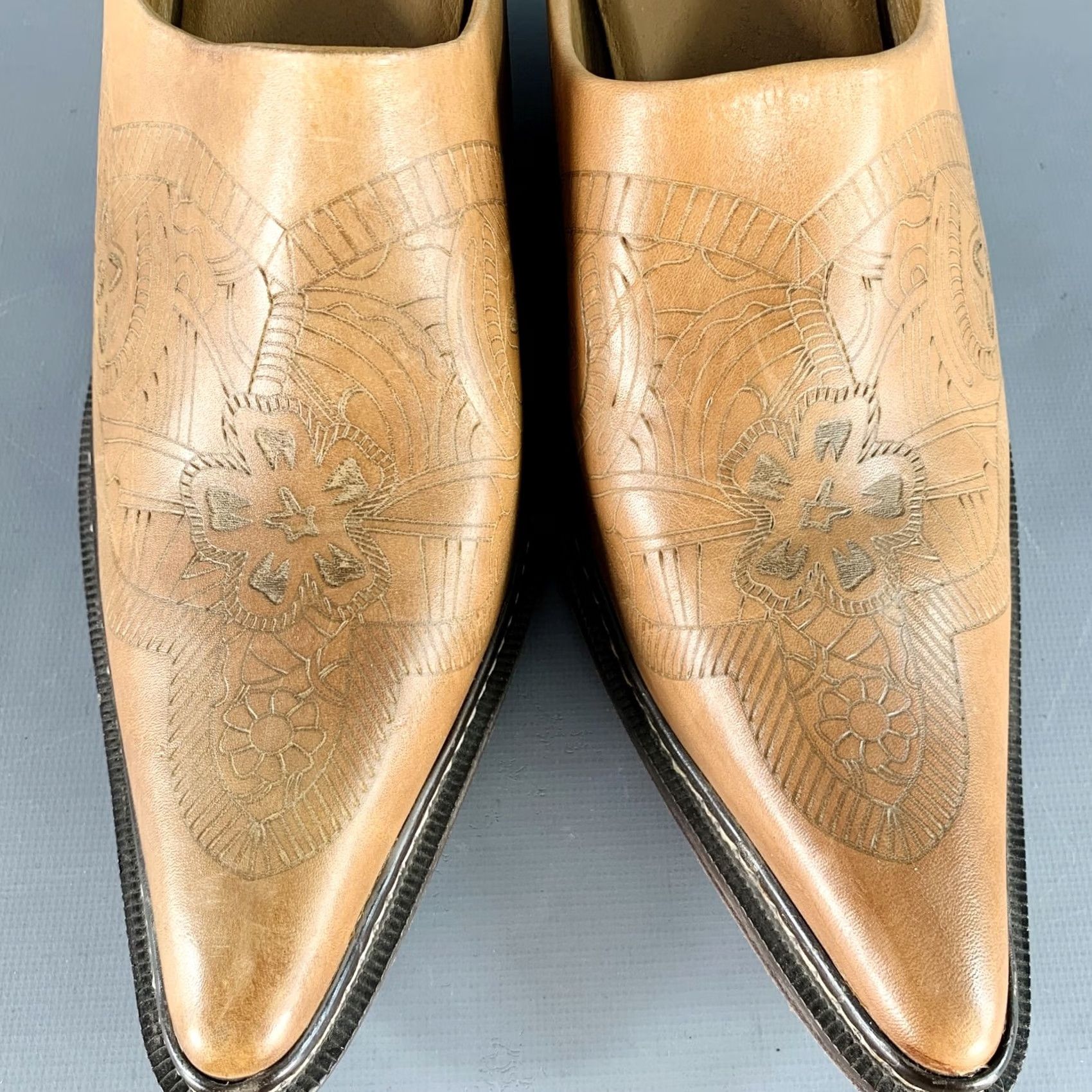 Stetson STETSON Mules Pumps Size 10 Camel Embossed Leather Western Adult Womens Size US 10 / IT 40 - 5 Thumbnail
