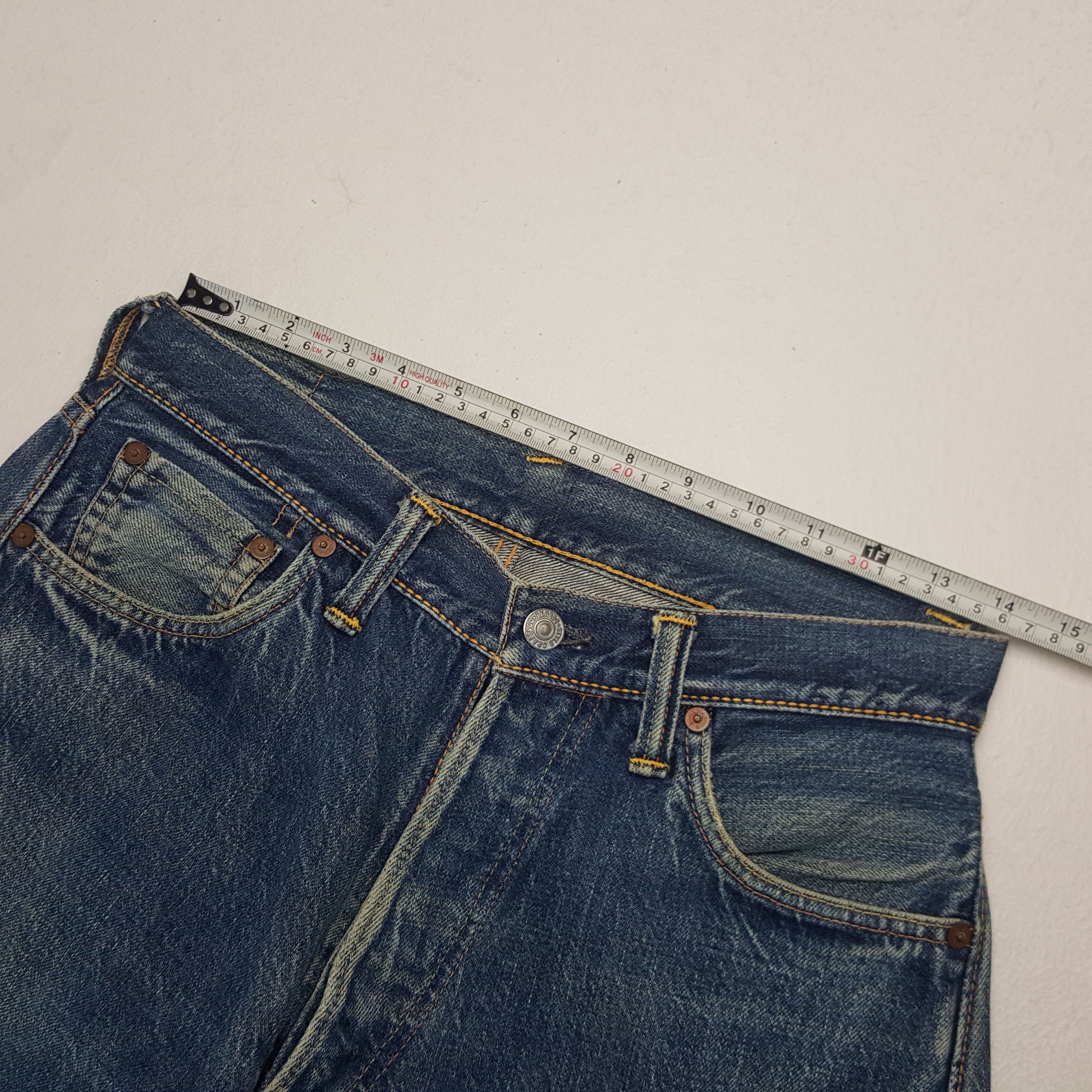 Evisu × Vintage Vintage Evisu Japan Custom Daicock Art Denim Jeans Size US 28 / EU 44 - 7 Thumbnail
