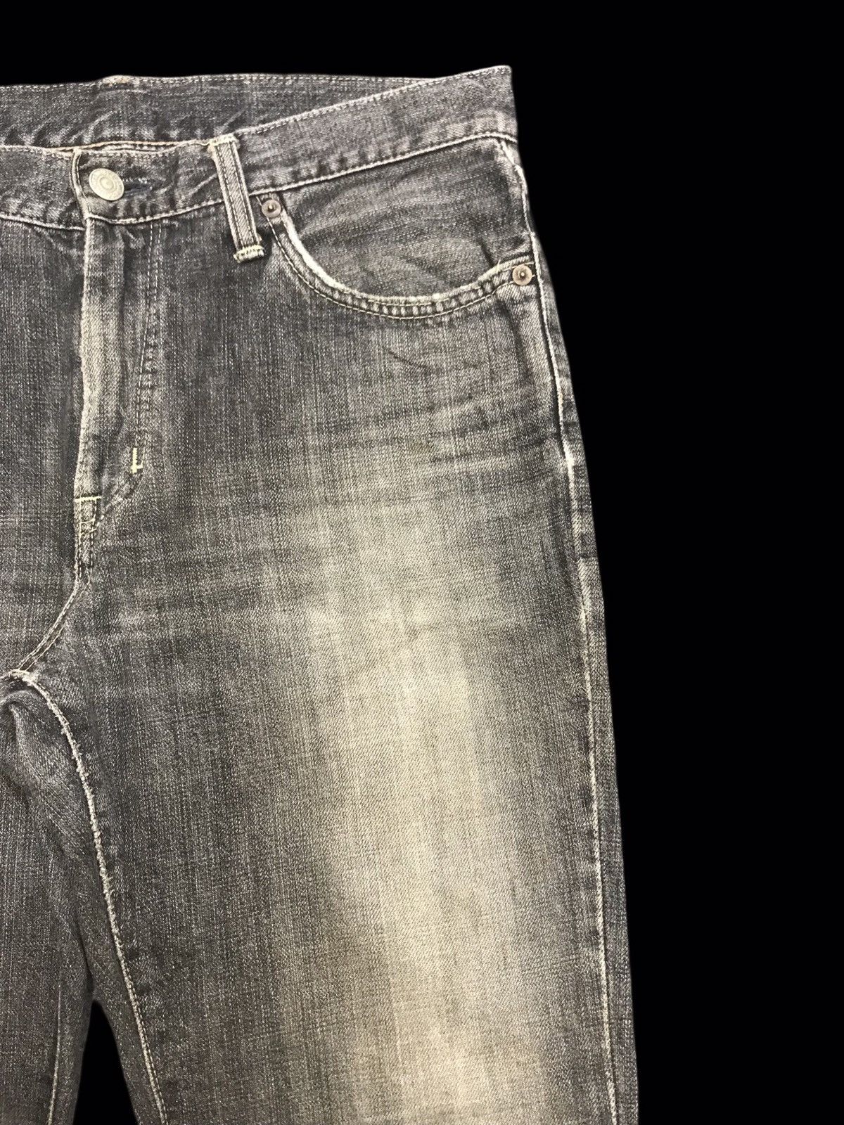Edwin 💥THRASHED💥ARCHVL EDWIN 800SX BOTTOM DISTRESSED DENIM F244 Size US 31 - 3 Thumbnail