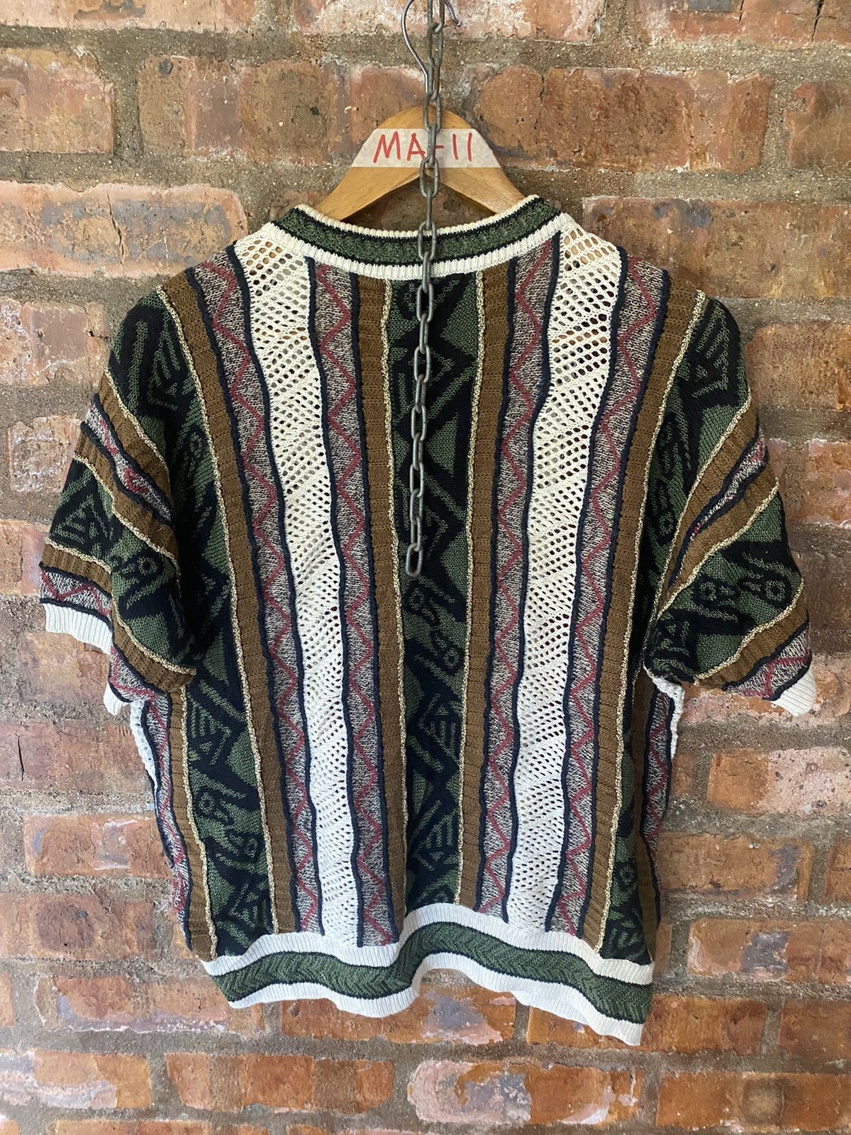Yoshiyuki Konishi 1980s Ficce Ancient duck mesh knit Size US L / EU 52-54 / 3 - 10 Thumbnail