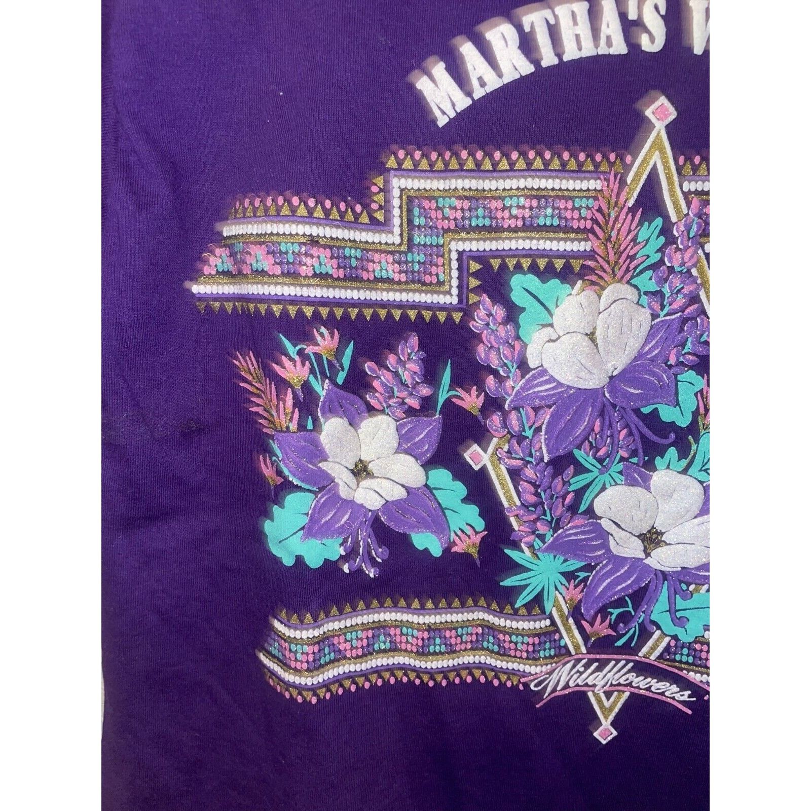 Jerzees Vintage Marthas Vineyard Shirt Wildflowers 90s Tee VTG M Size US M / EU 48-50 / 2 - 2 Thumbnail